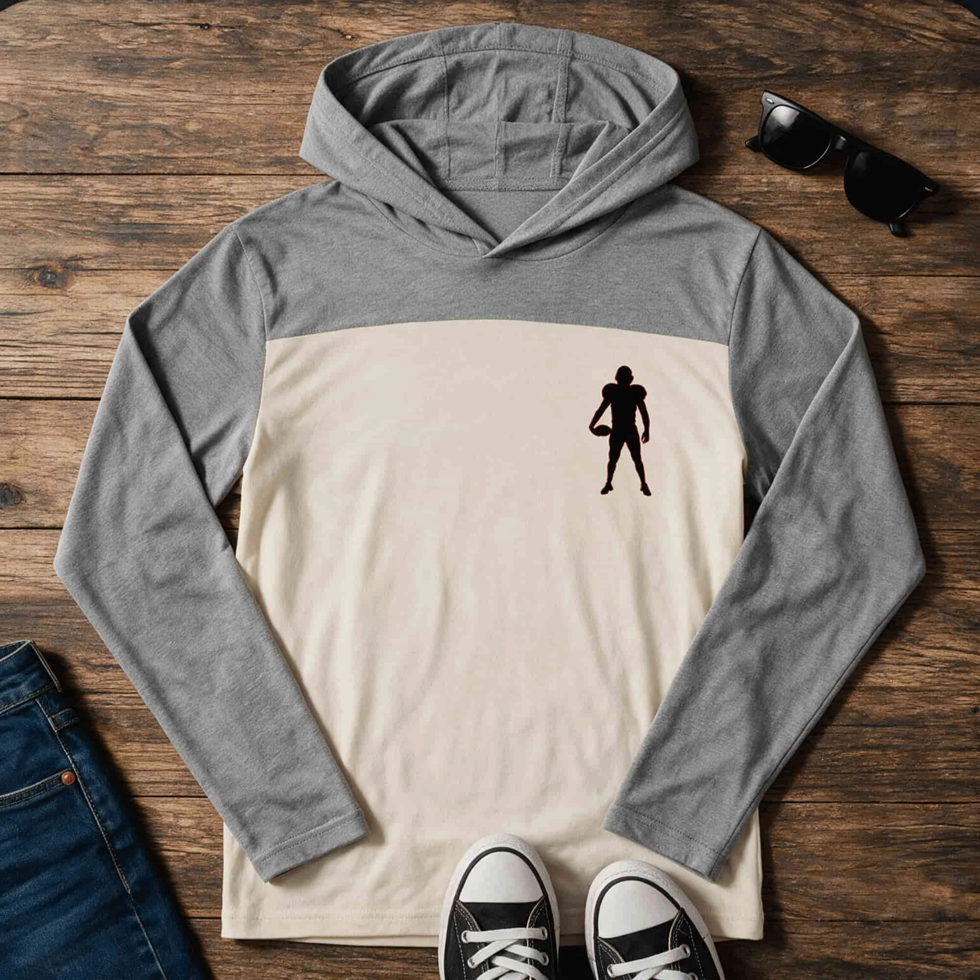 Football Long Sleeve T-shirt Halftime Hoodie
