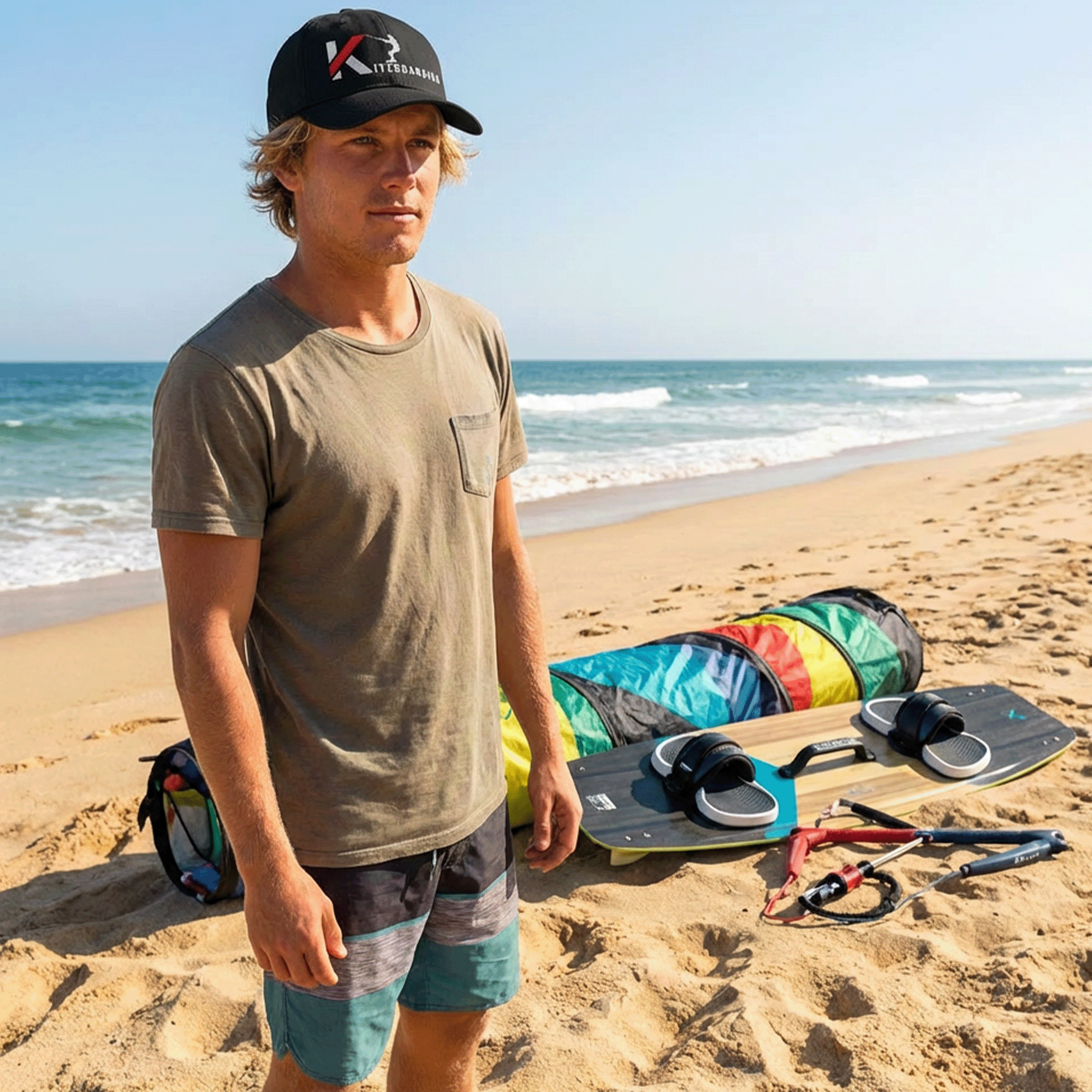 Embroidered KiteBoarding Low-profile Hat