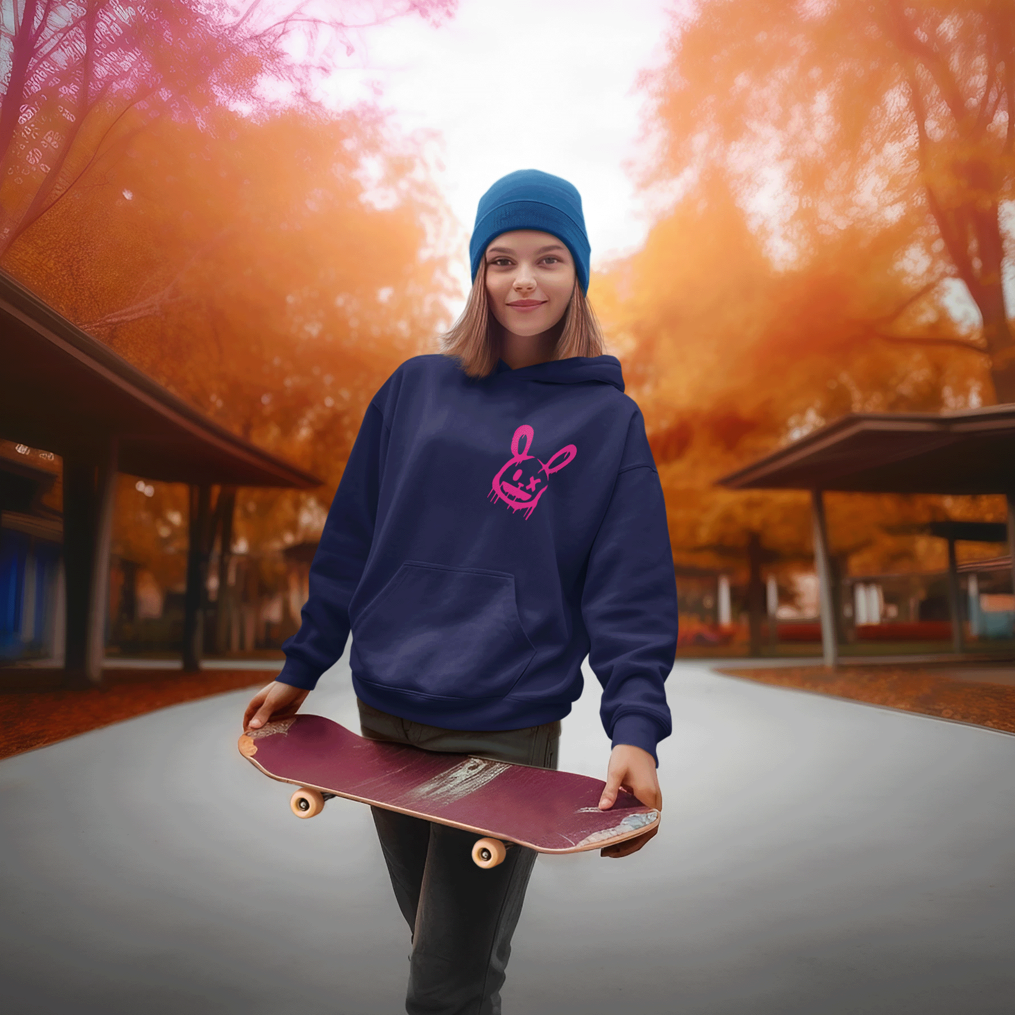 Graffiti Skateboarder Girl Hoodie