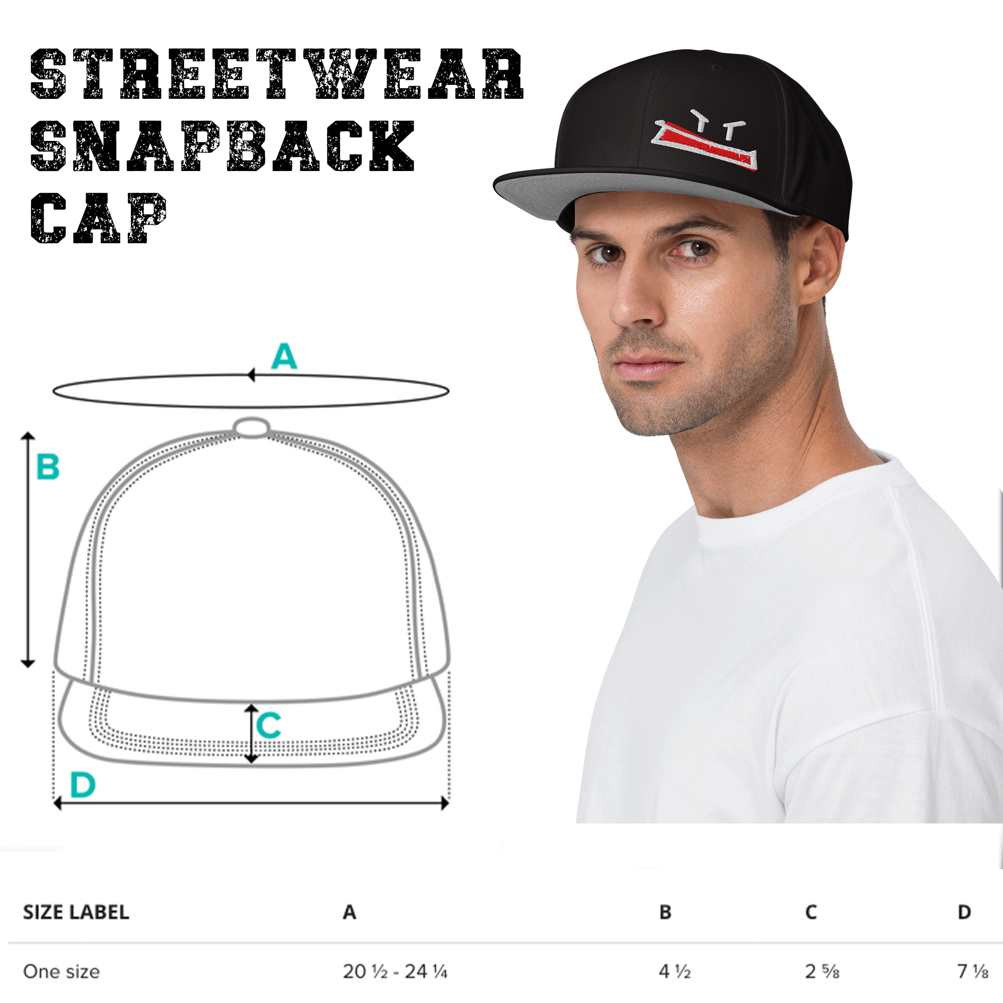 Embroidered Graffiti Face Streetwear Snapback Hat
