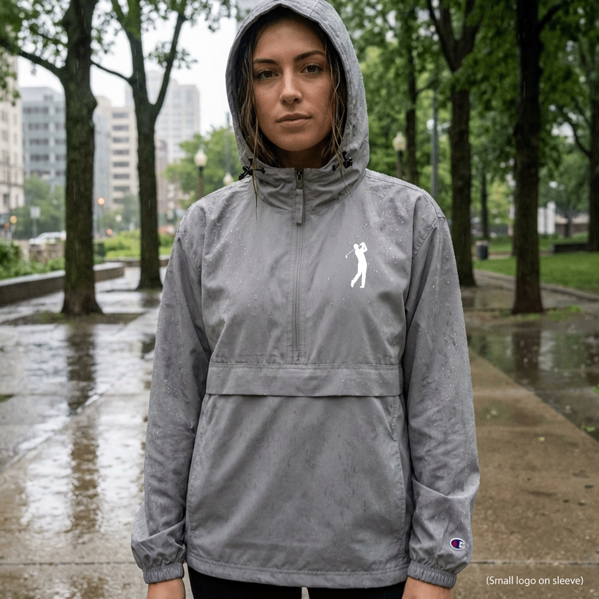 Embroidered Golfer Packable Champion Anorak Jacket