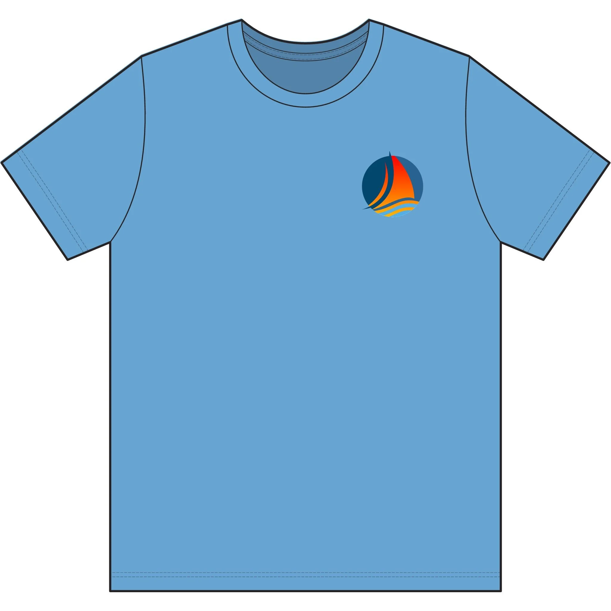 Sunset Sailboat PosiCharge Strive Tee
