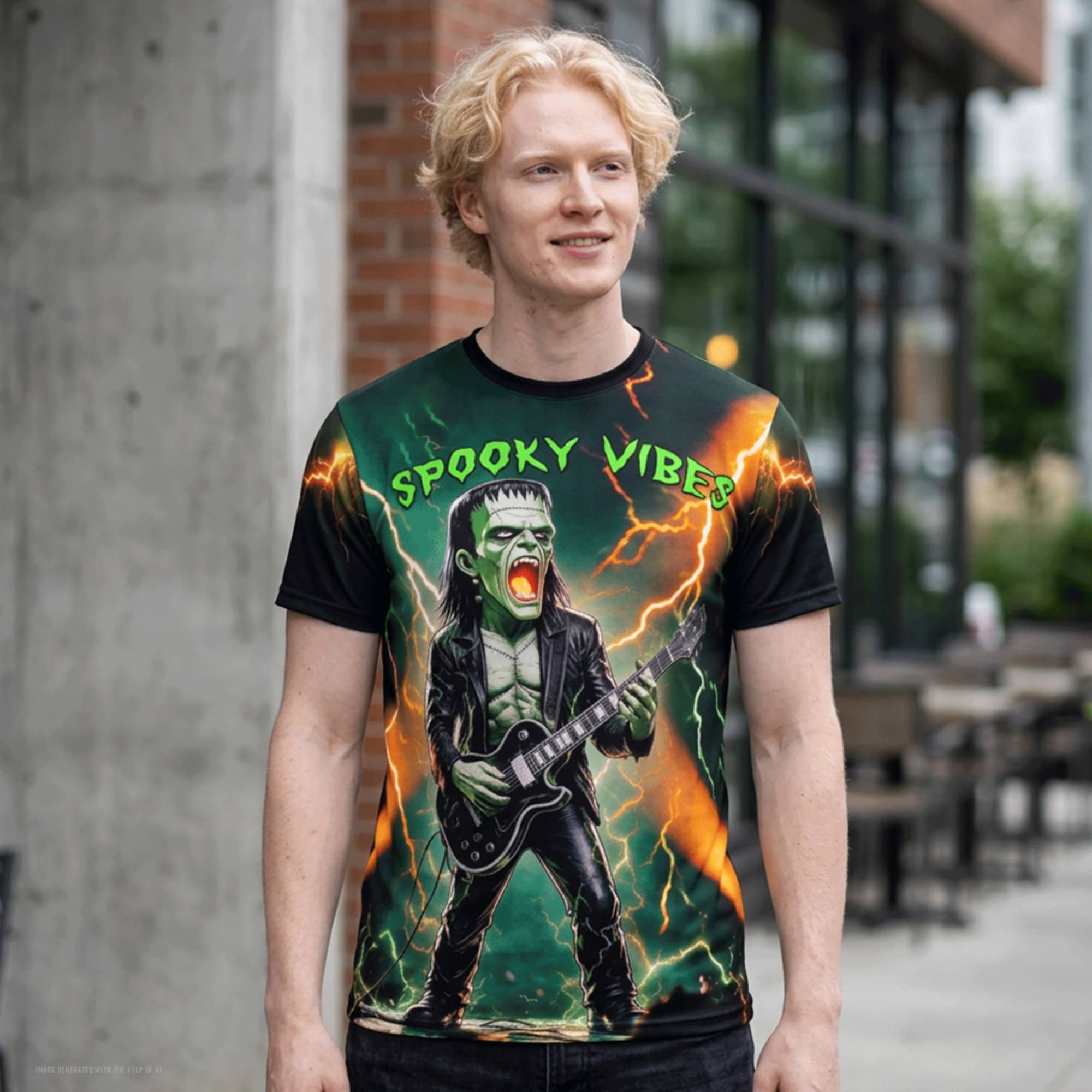 Rockstar Frankenstein All-Over Print Tee