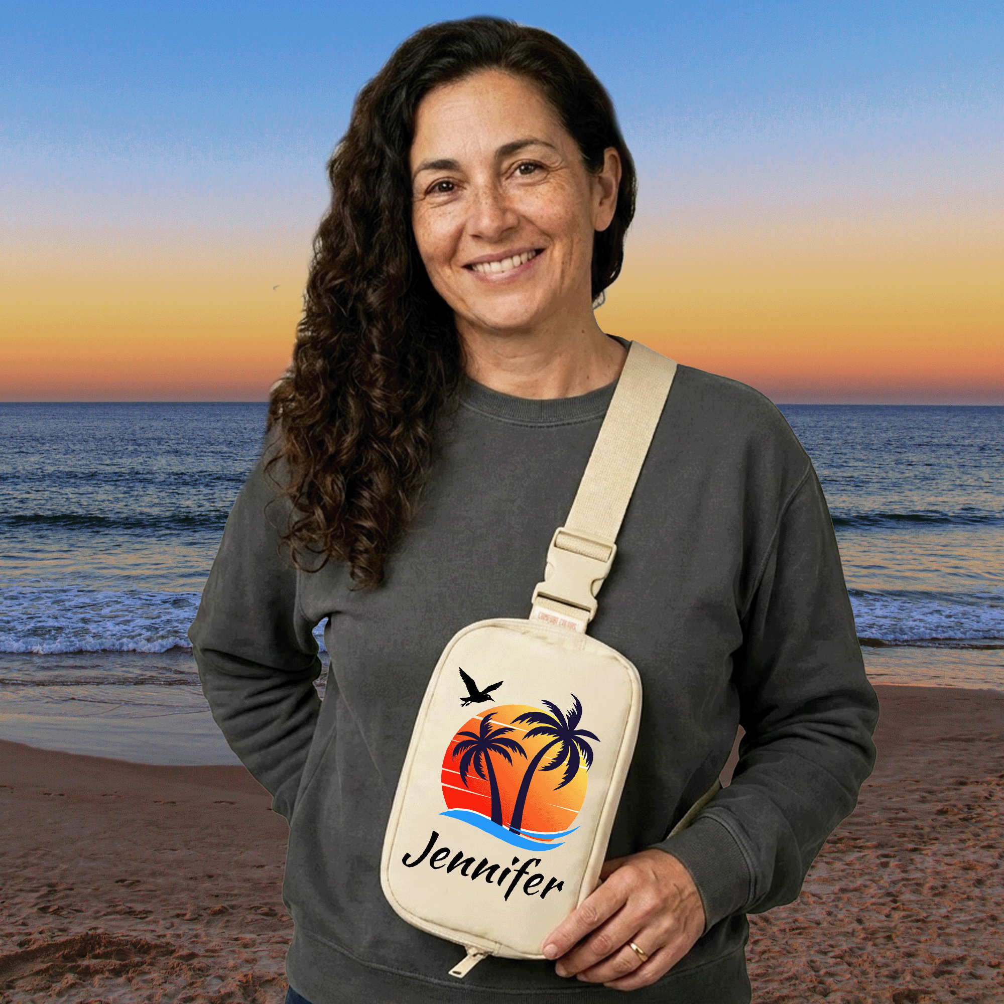 Personalized Beach Sunset Explorer Bag