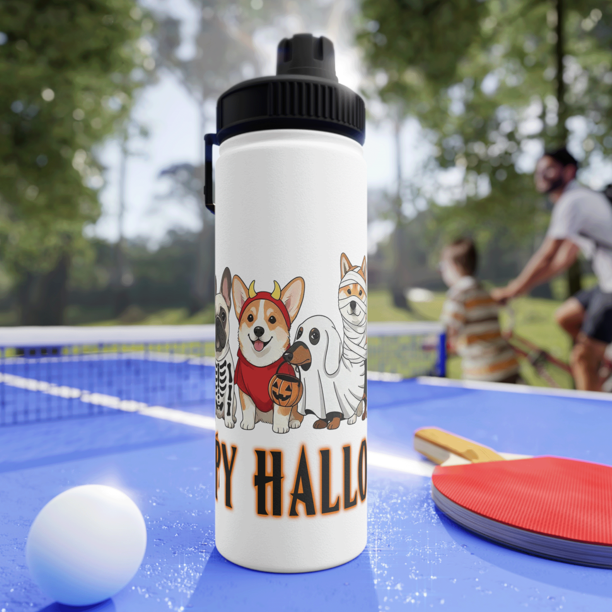 Personalized Halloween Dogs Stainless Steel Sports Bottle