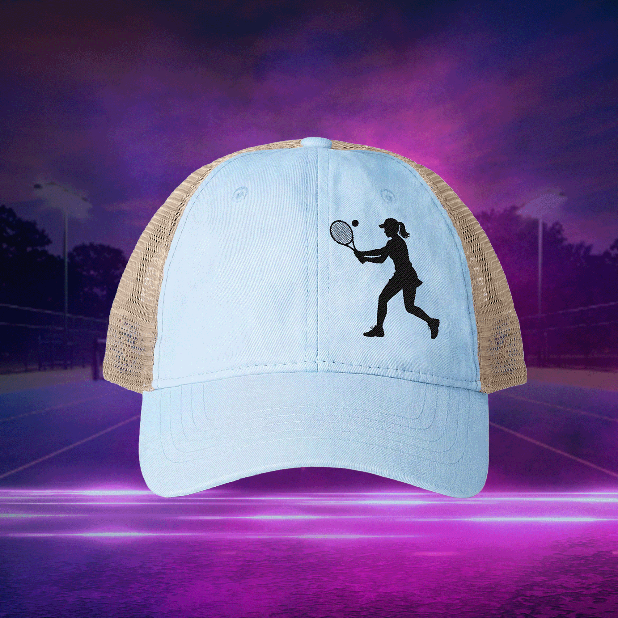 Women's Tennis Washed Mesh-Back TESS Cap