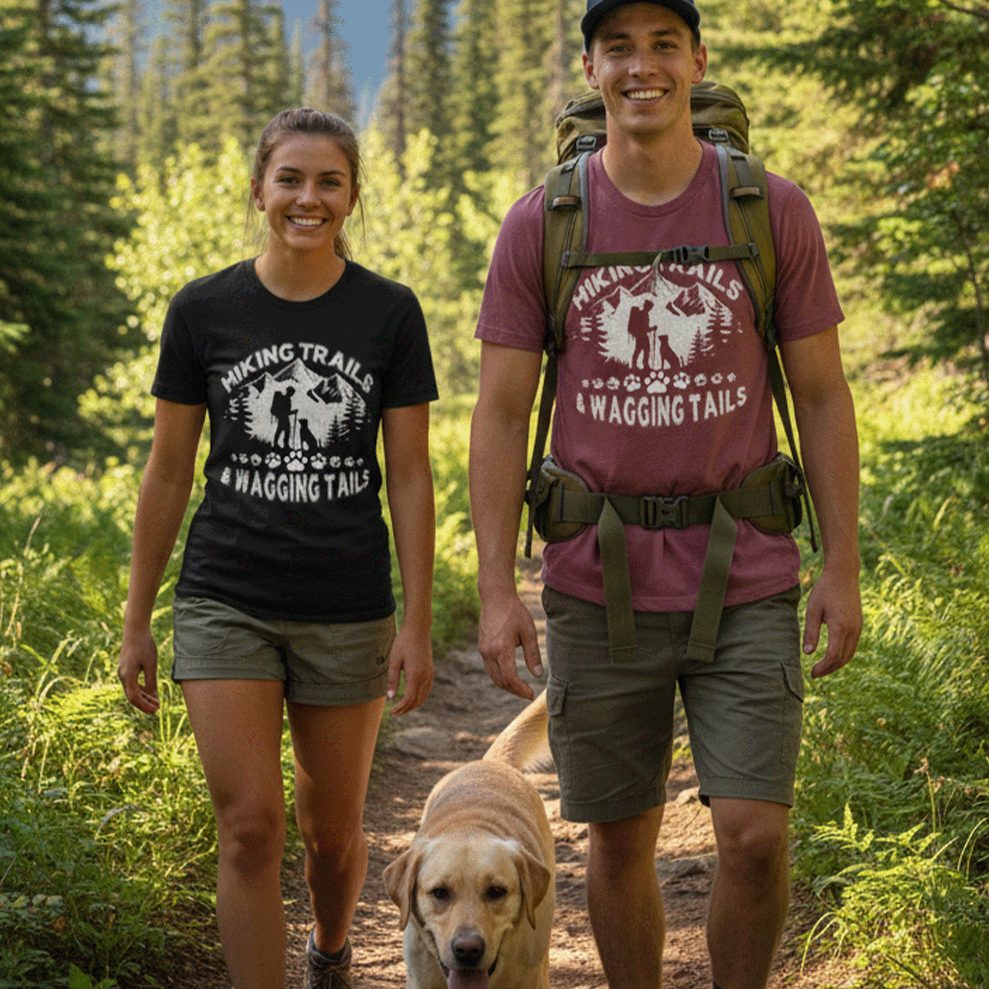 Hiking with Dogs T-shirt