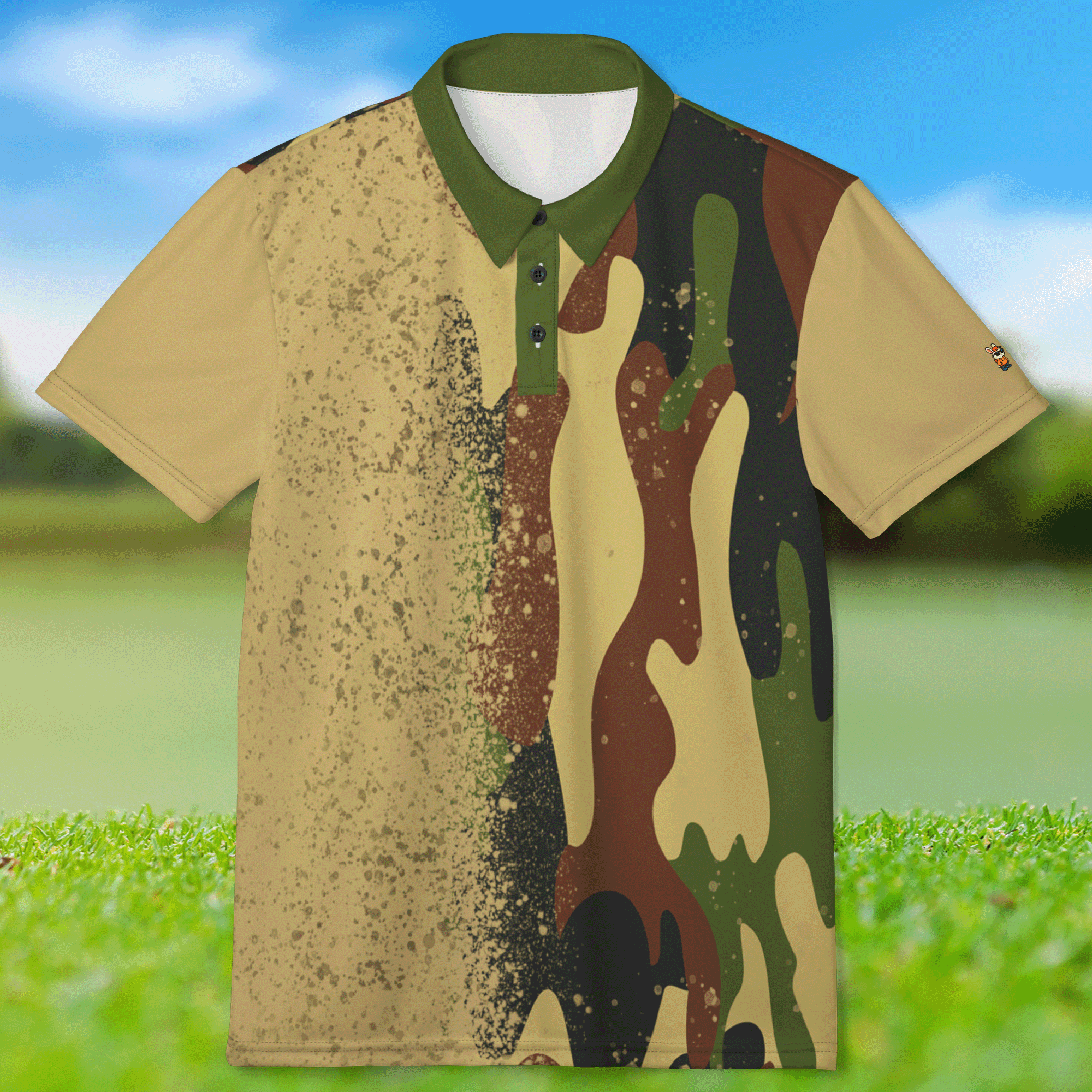 Camouflage Short-Sleeve Sports Polo