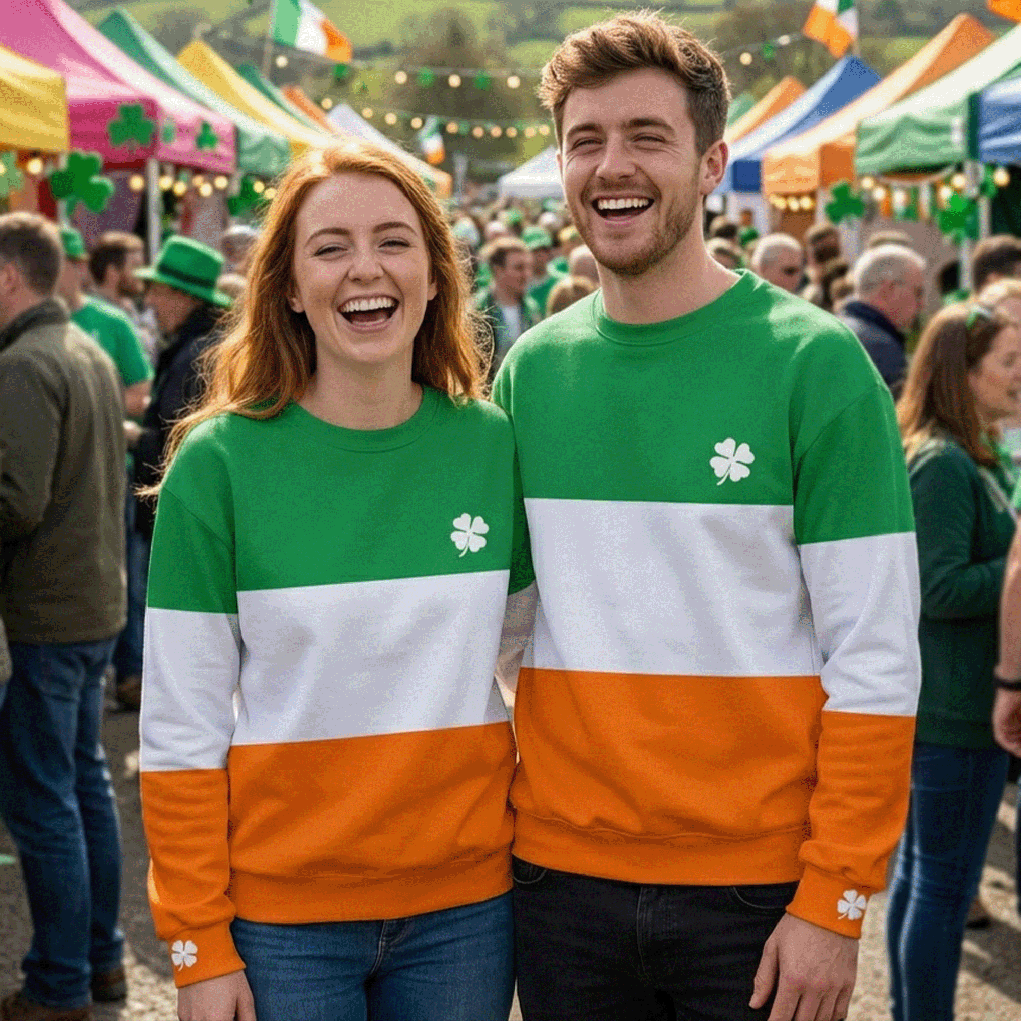 Irish Striped Cotton Sweatshirt