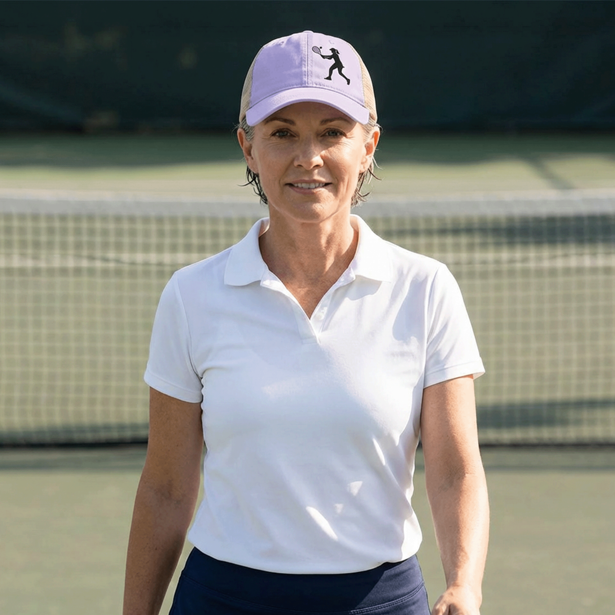 Women's Tennis Washed Mesh-Back TESS Cap