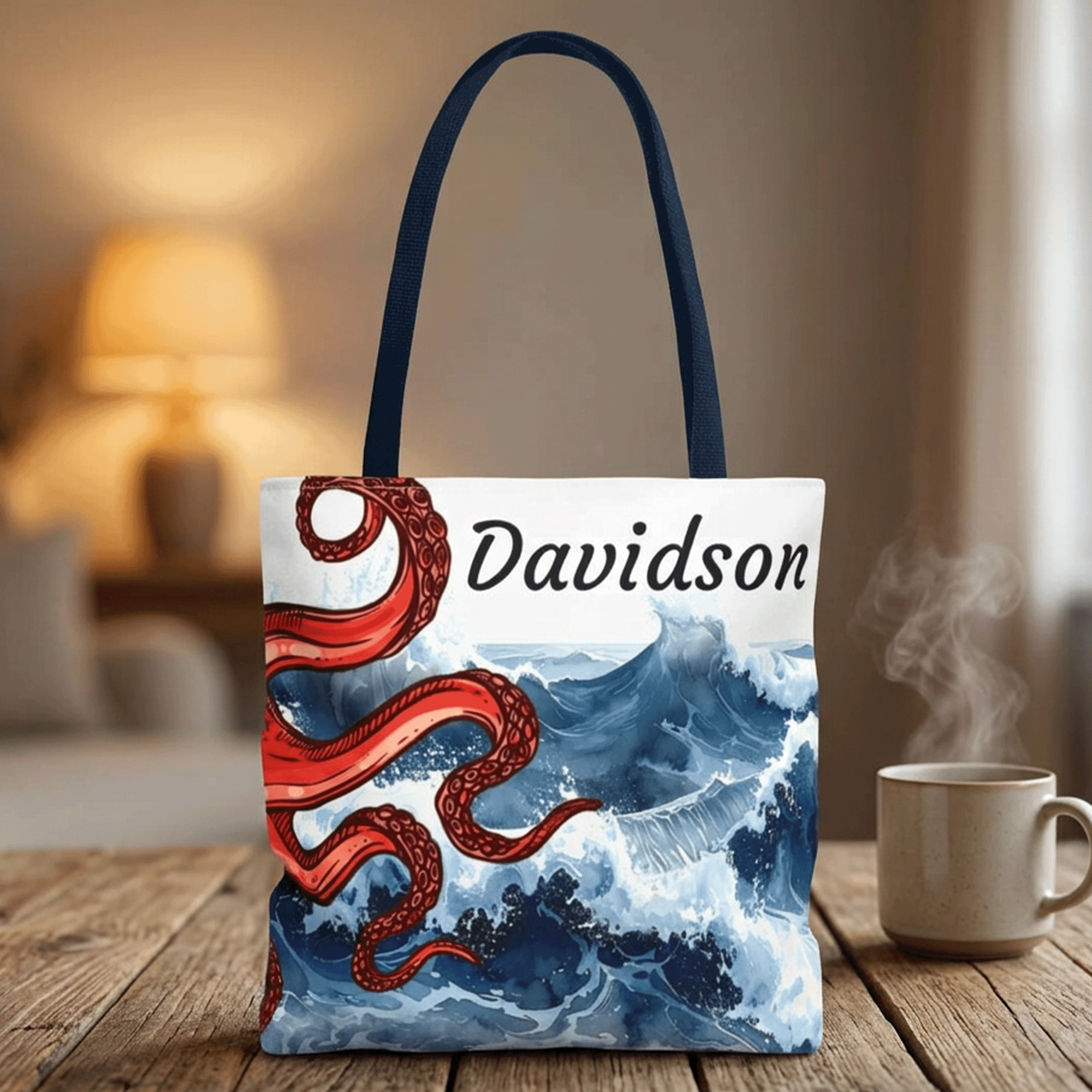 Octopus Ocean Beach Tote Bag