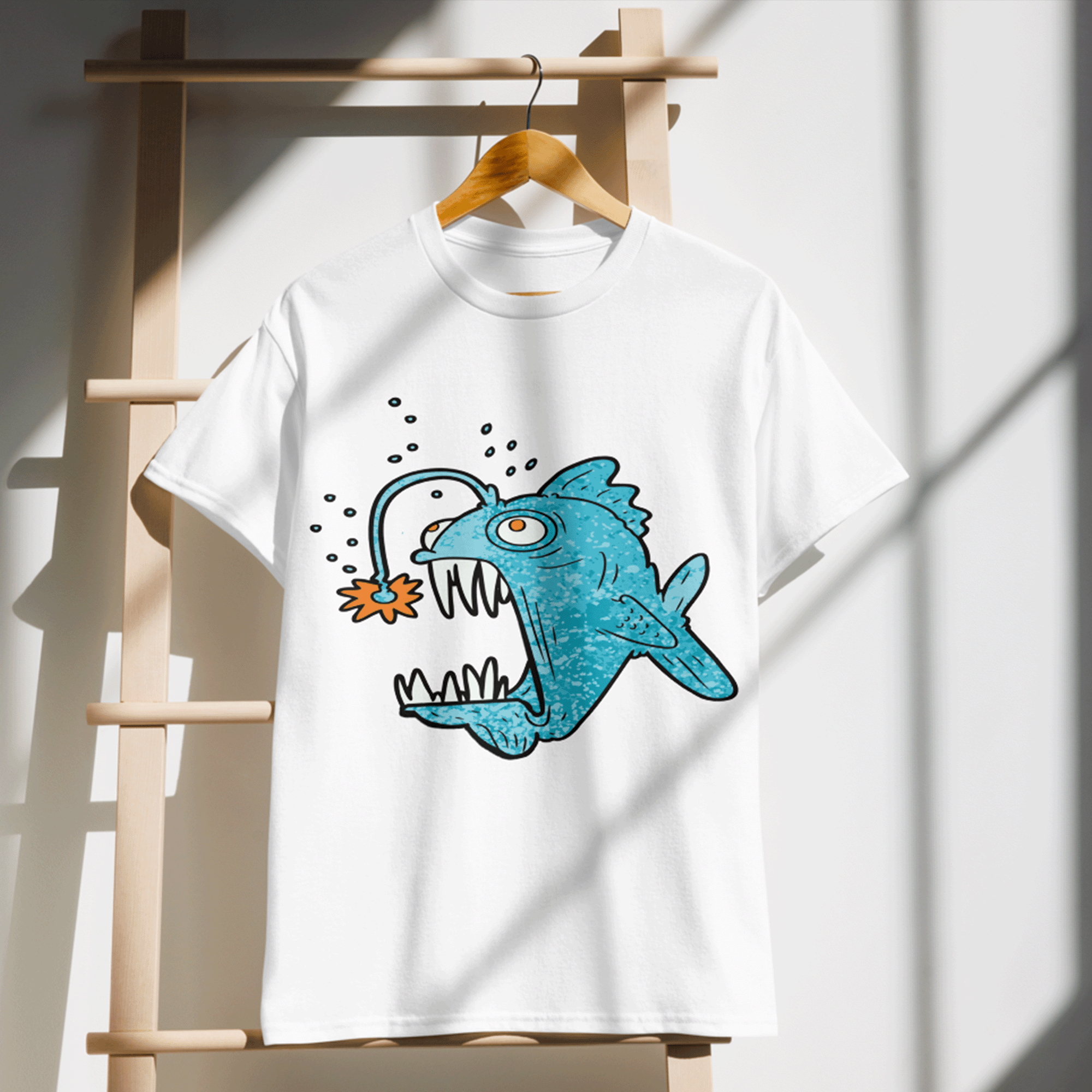 Funky Deep Sea Fish Unisex DryBlend® T-shirt