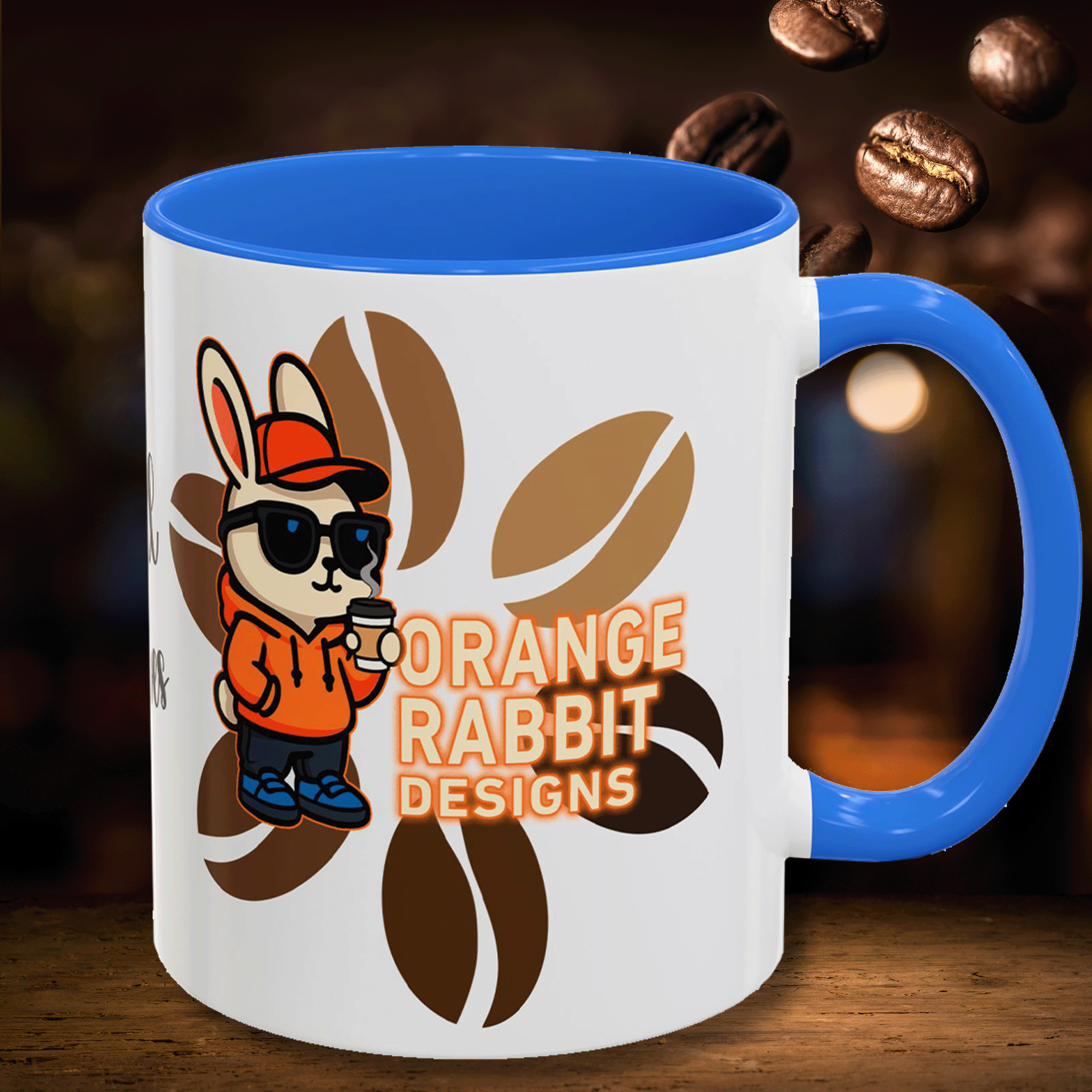 Orange Rabbit Chill Vibes Colorful Mug 11oz