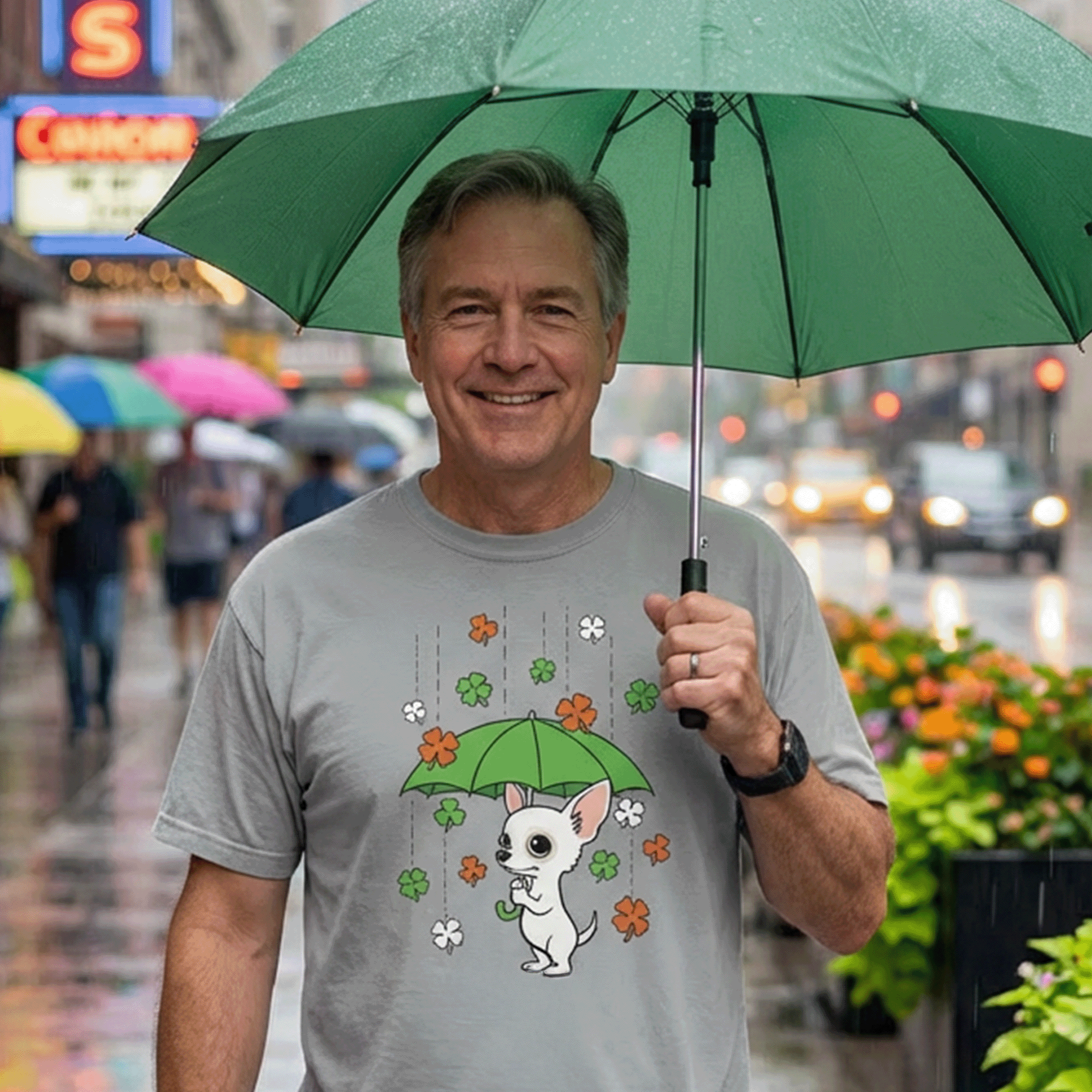 Shamrock rain Chihuaha tee 7.png