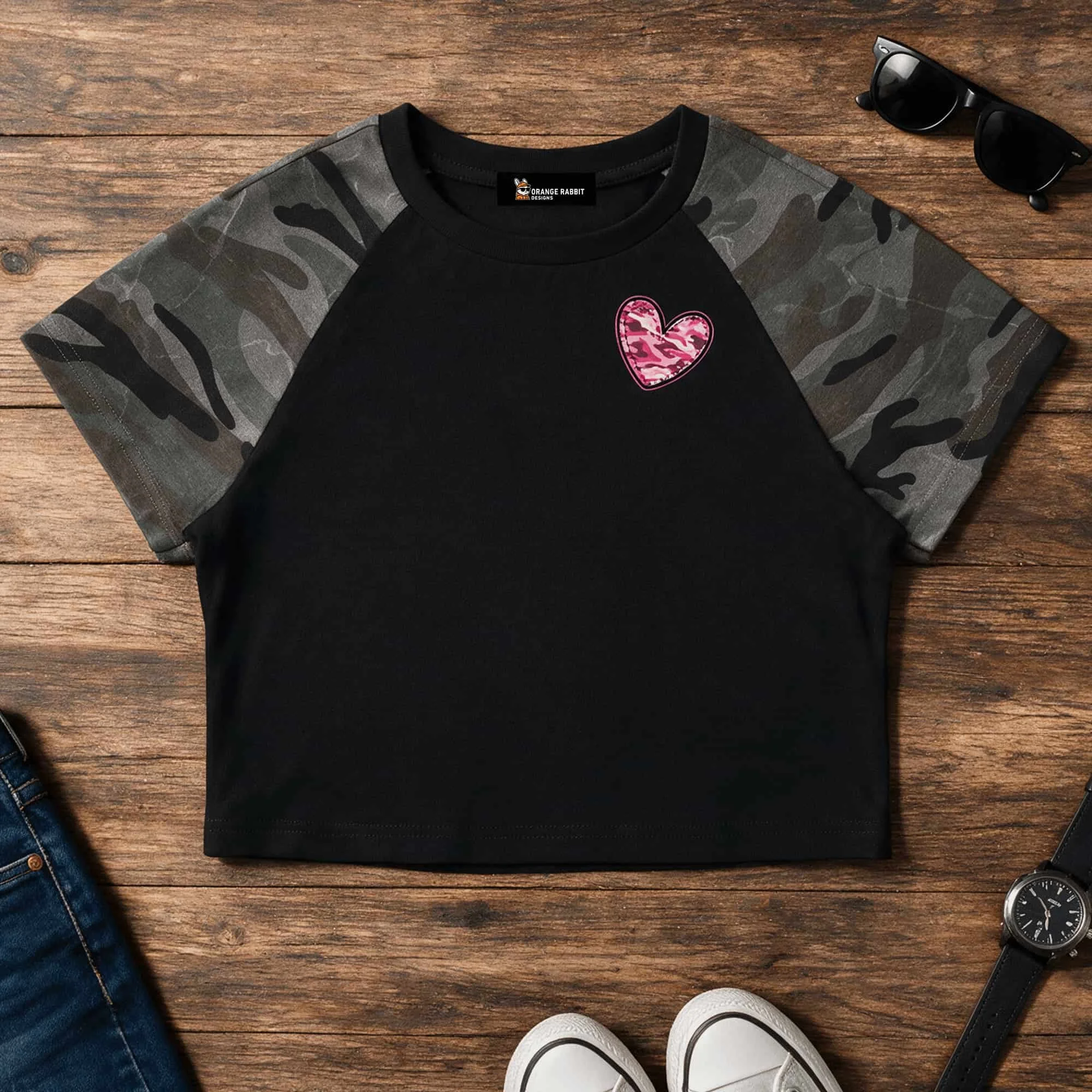 Women's Camo Heart Streetwear Set