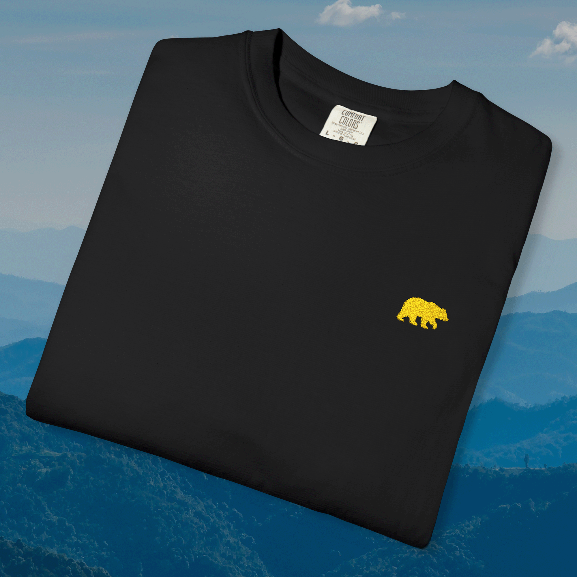 Embroidered Yellow Bear Comfort Colors T-Shirt