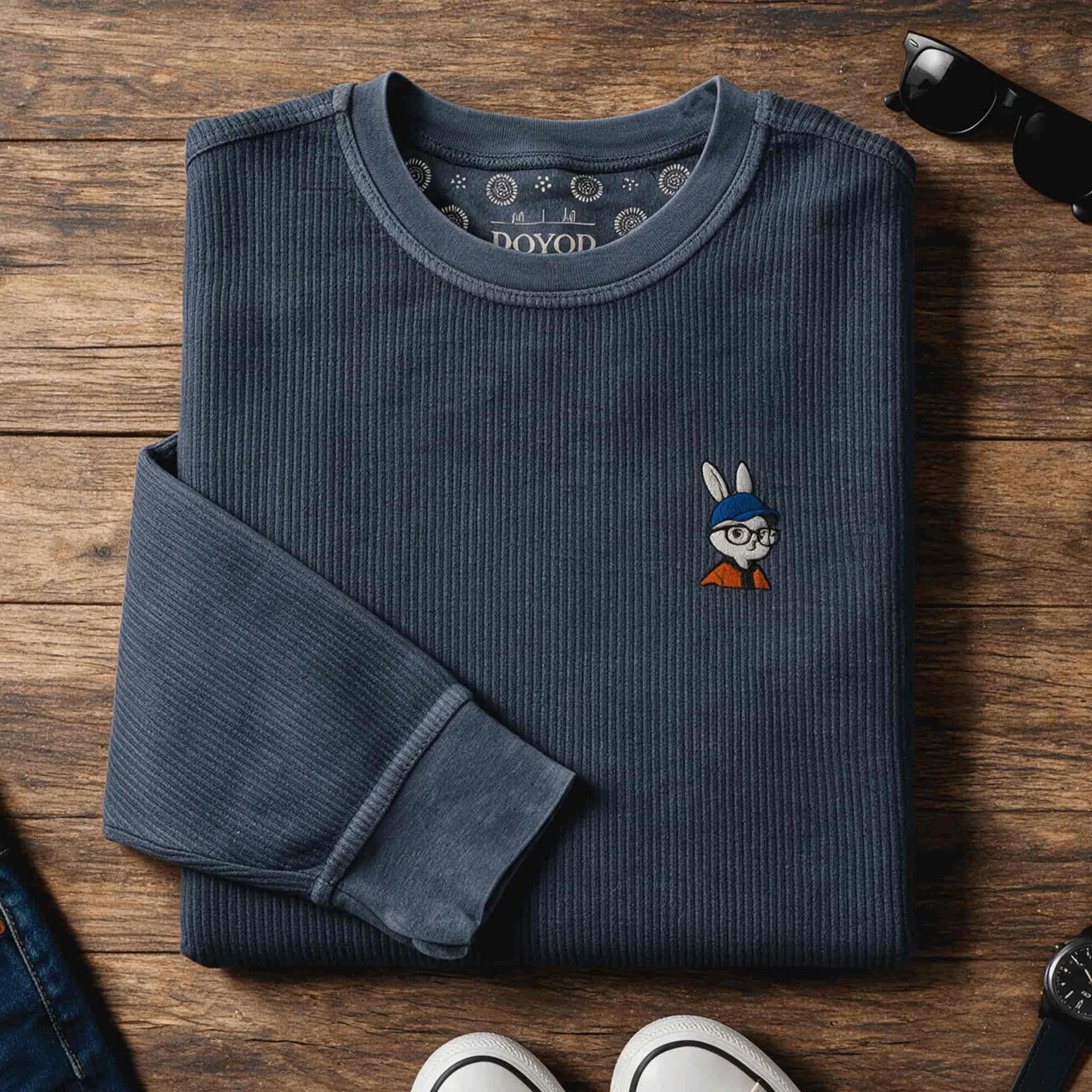 Orange Rabbit Comfy Cord Unisex Sweatshirt