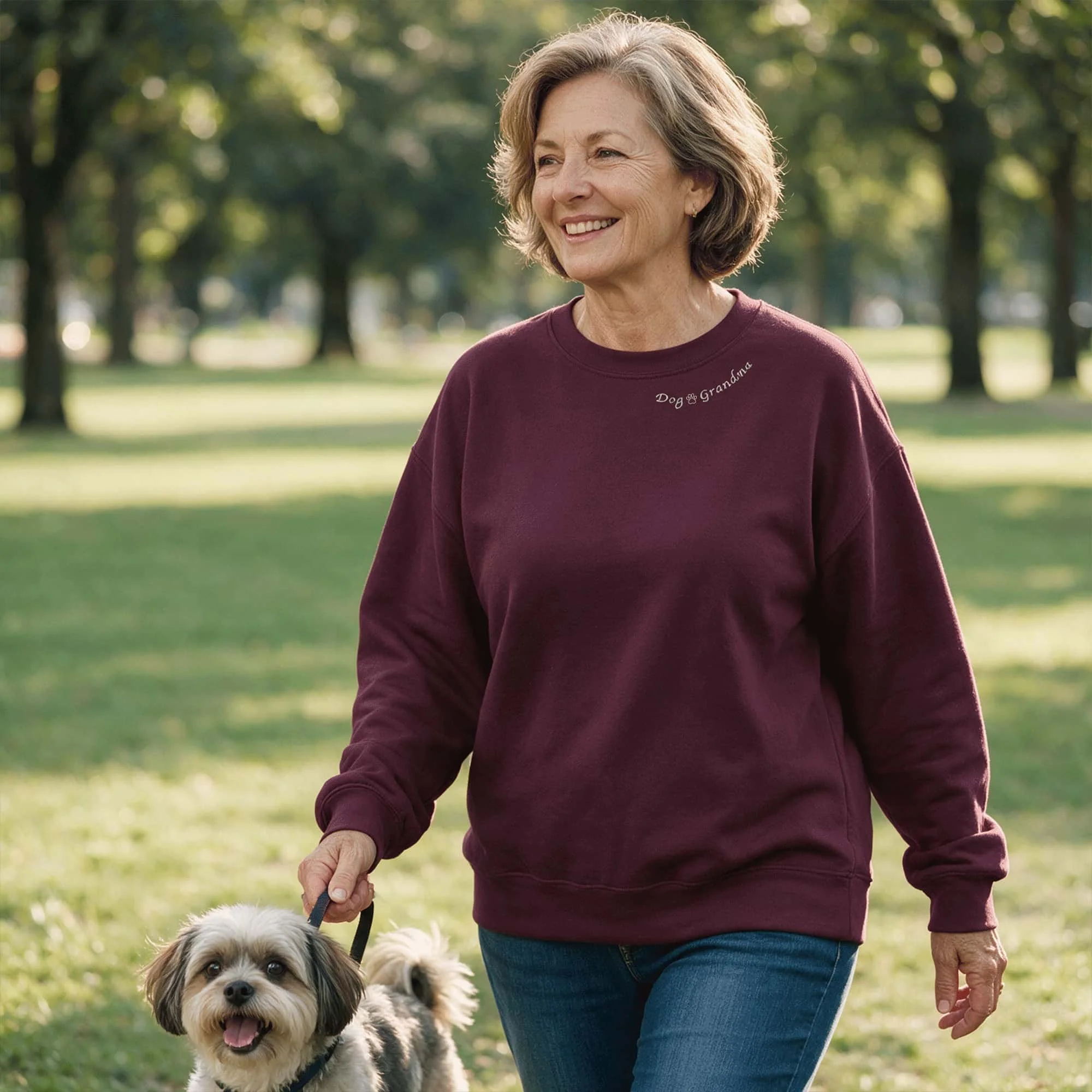 Embroidered Dog Grandma Unisex Sweatshirt
