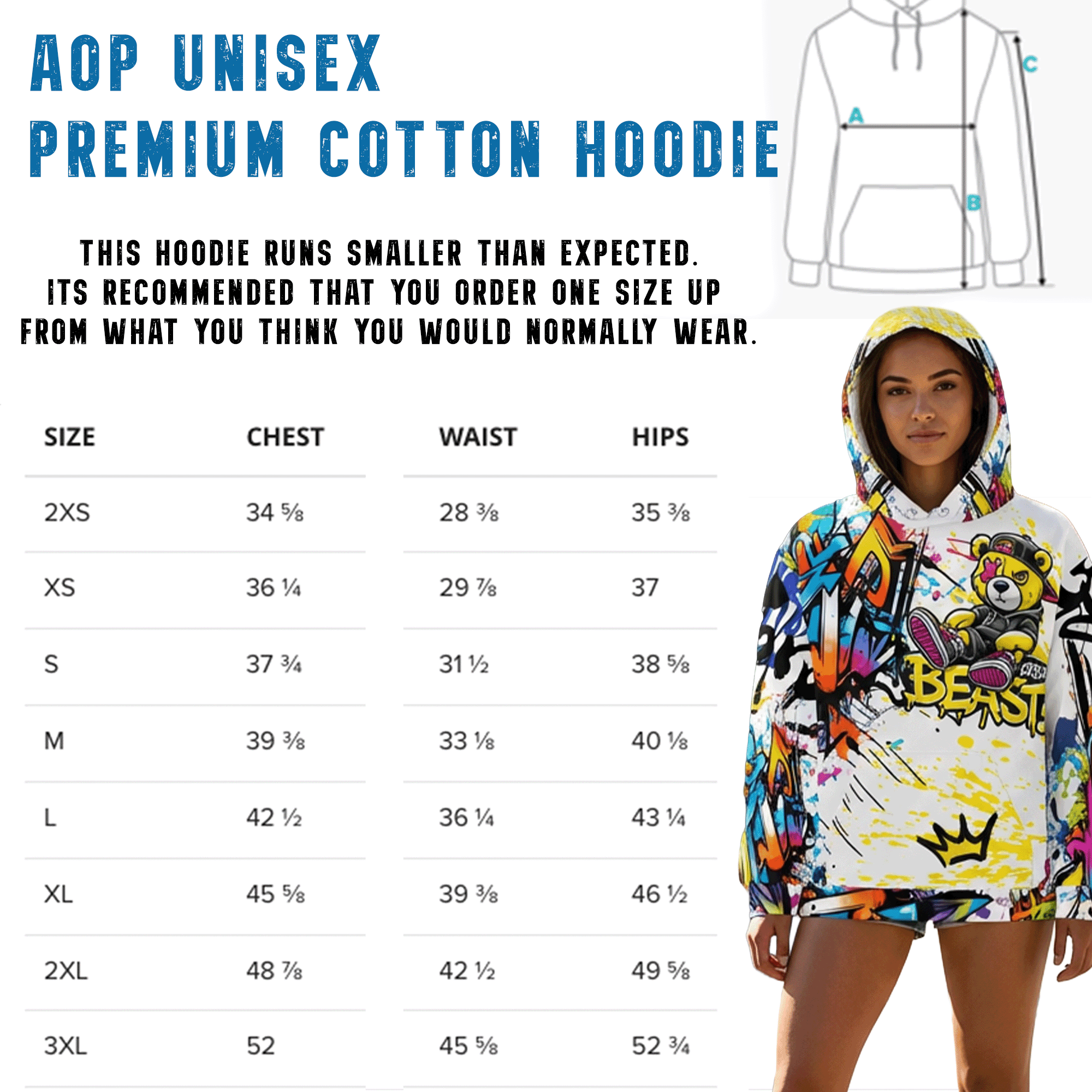Graffiti Bear Streetwear Hoodie
