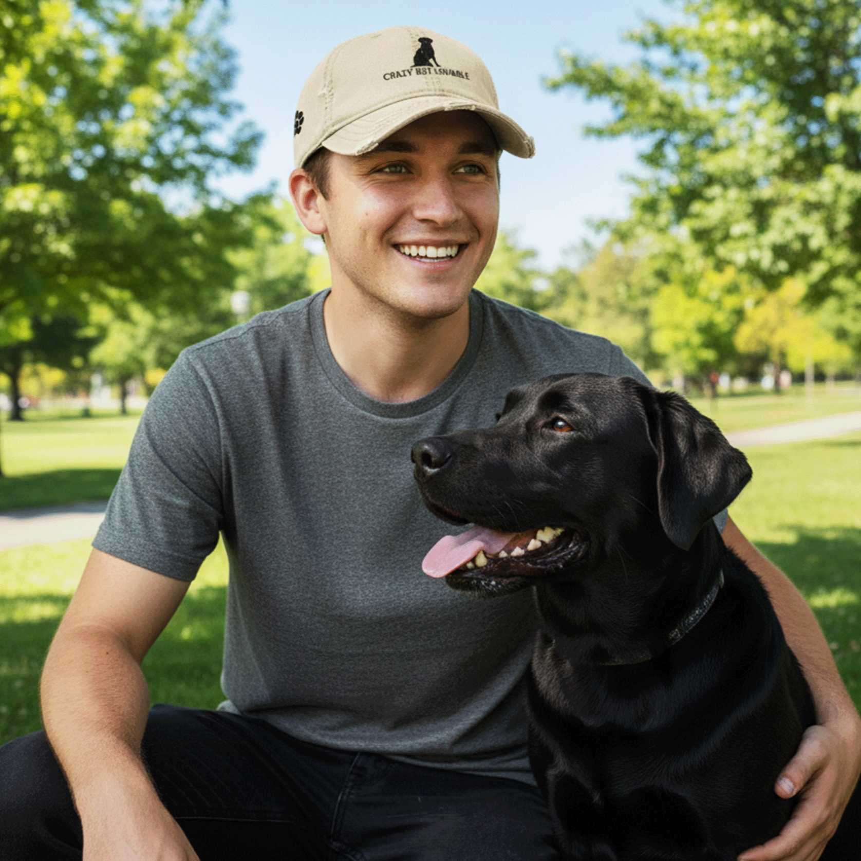 Embroidered Black Labrador Dog Hat