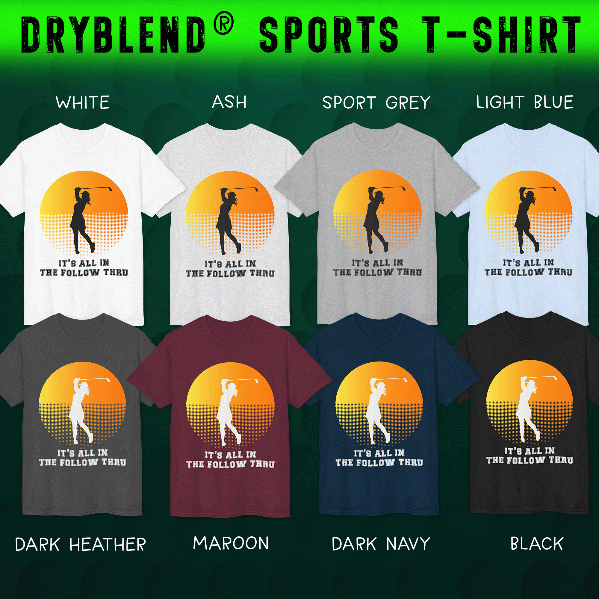Golf Follow Through Sunset Dryblend® Tee
