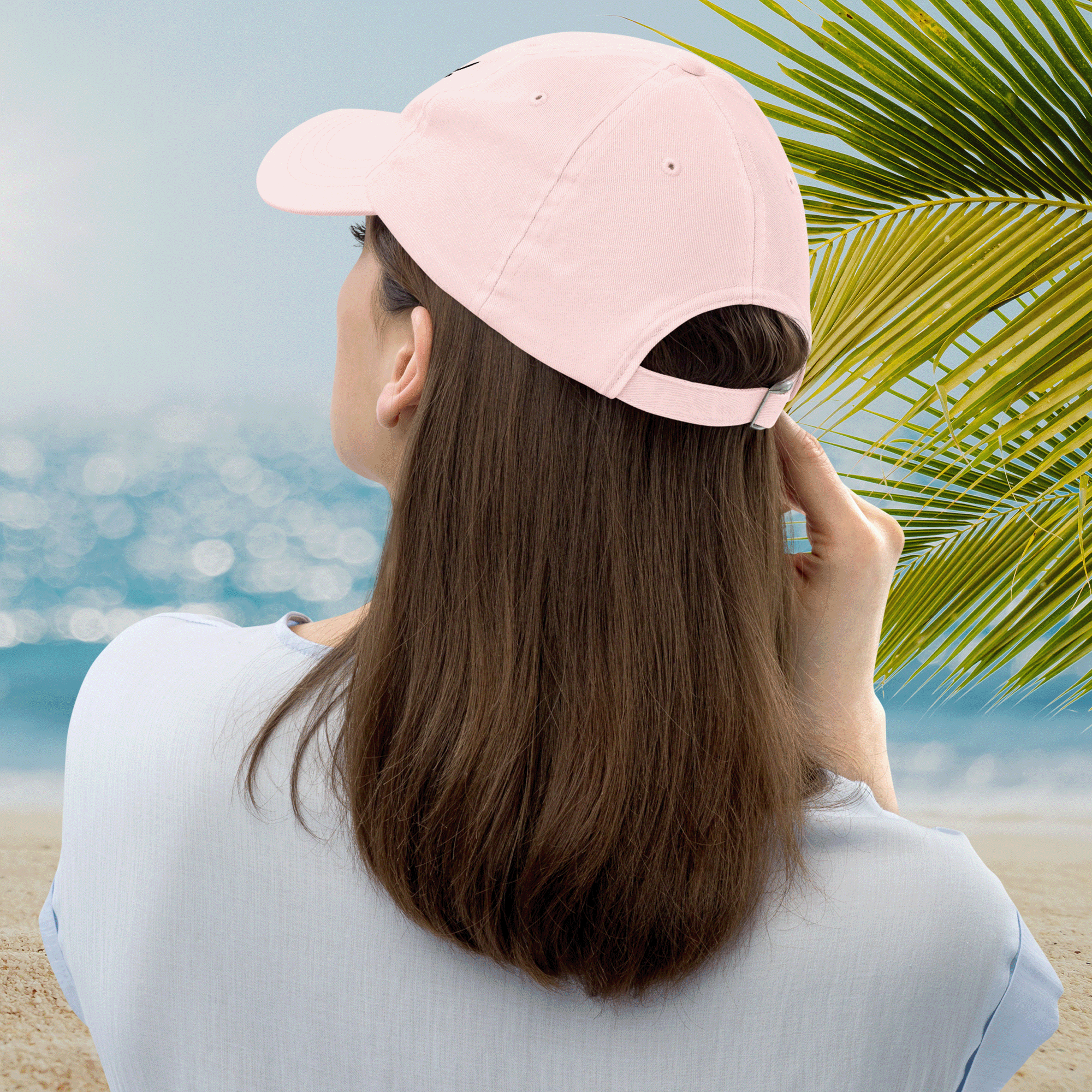 Embroidered Sea turtles Pastel Summer Cap