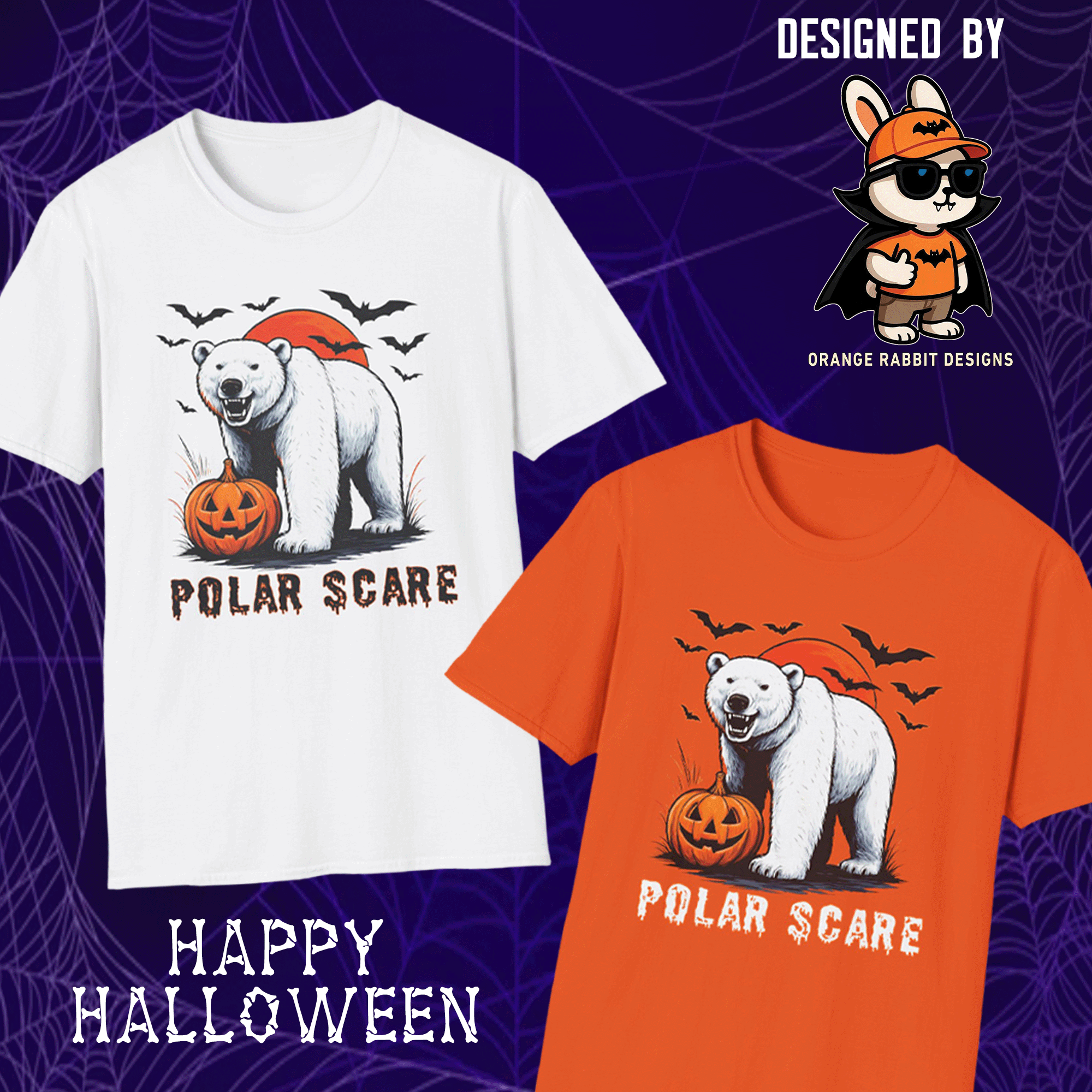 Halloween Polar Bear Graphic Tee