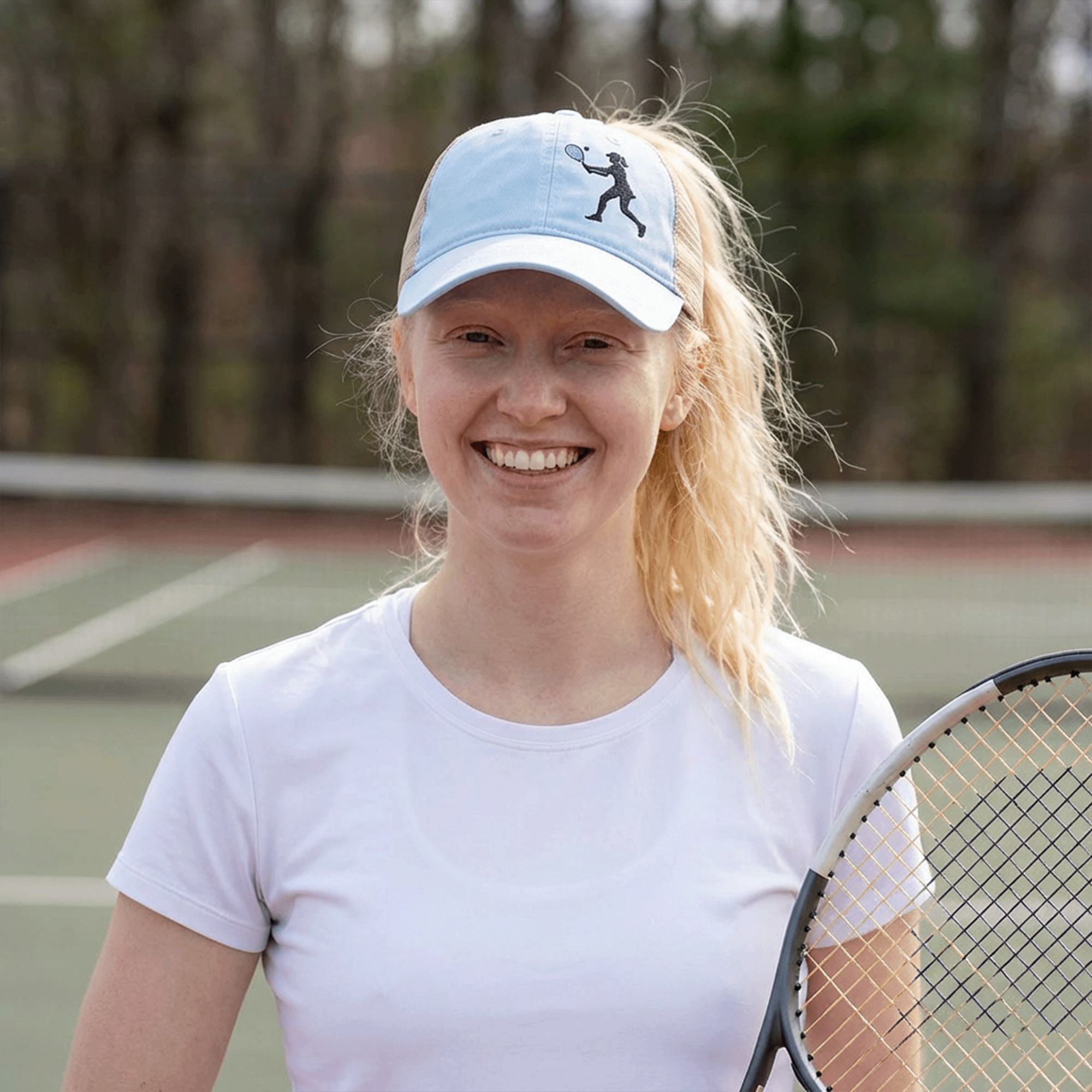 Women's Tennis Washed Mesh-Back TESS Cap