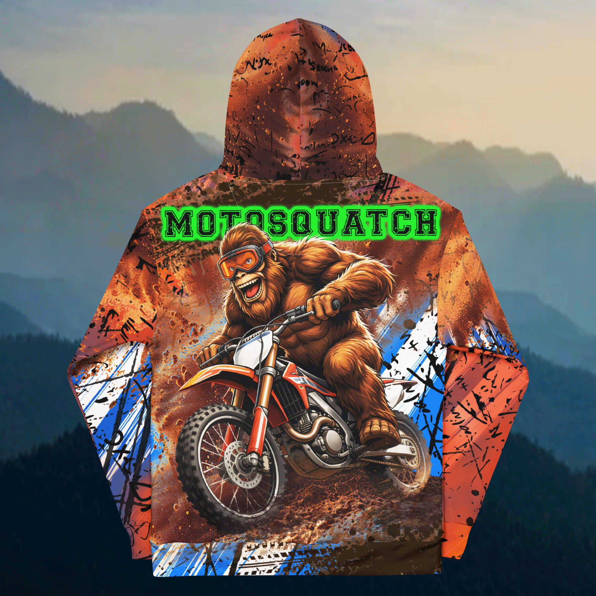 Motocross Sasquatch Unisex Cotton Hoodie