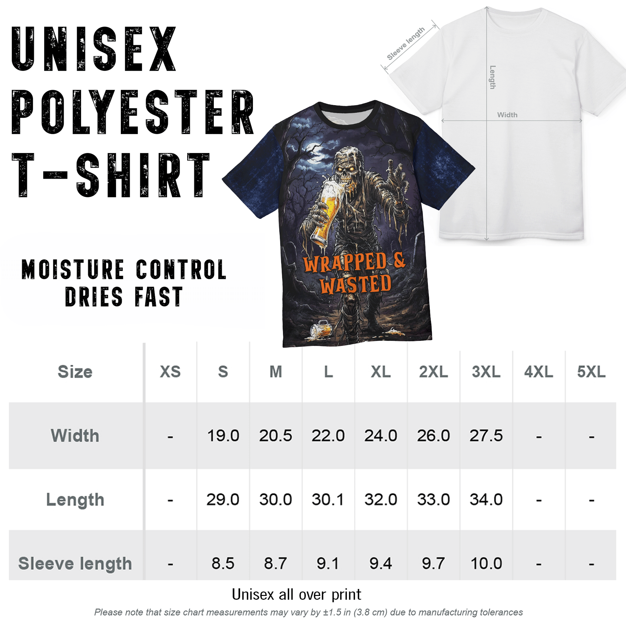 Mummy Beer Graphic All-Over Print Tee