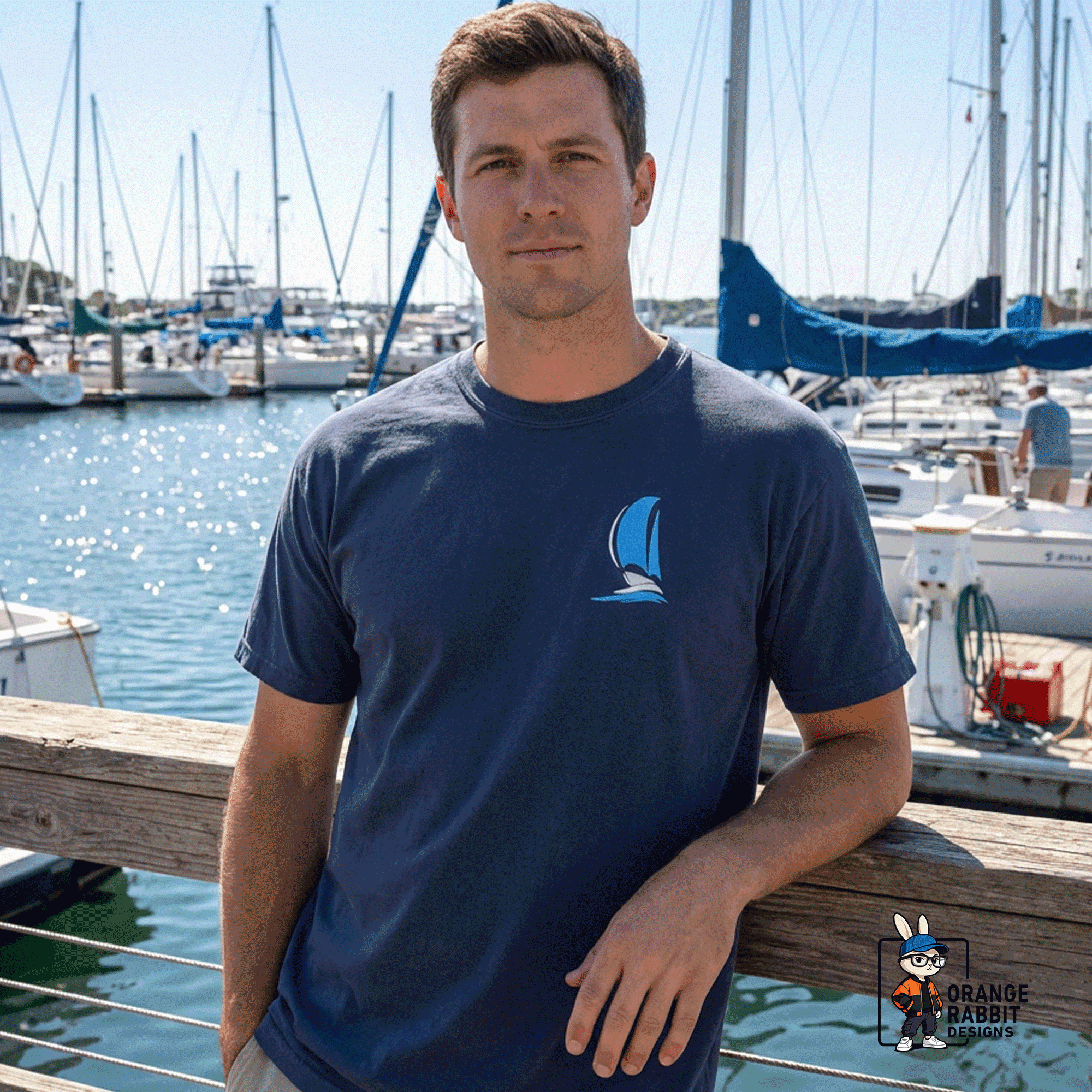 Embroidered Sailboat T-shirt