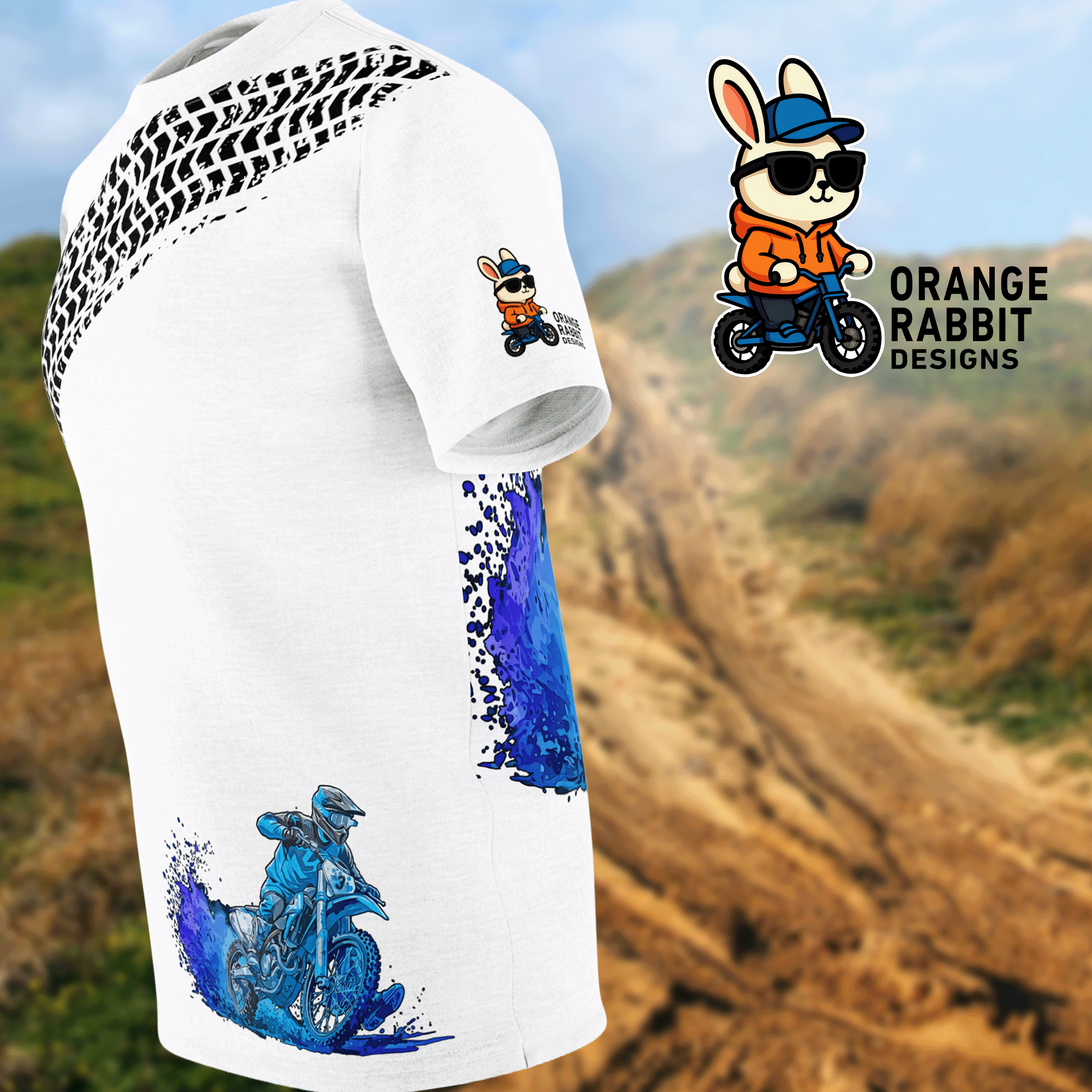 Motocross Rider Tire-Track Tee