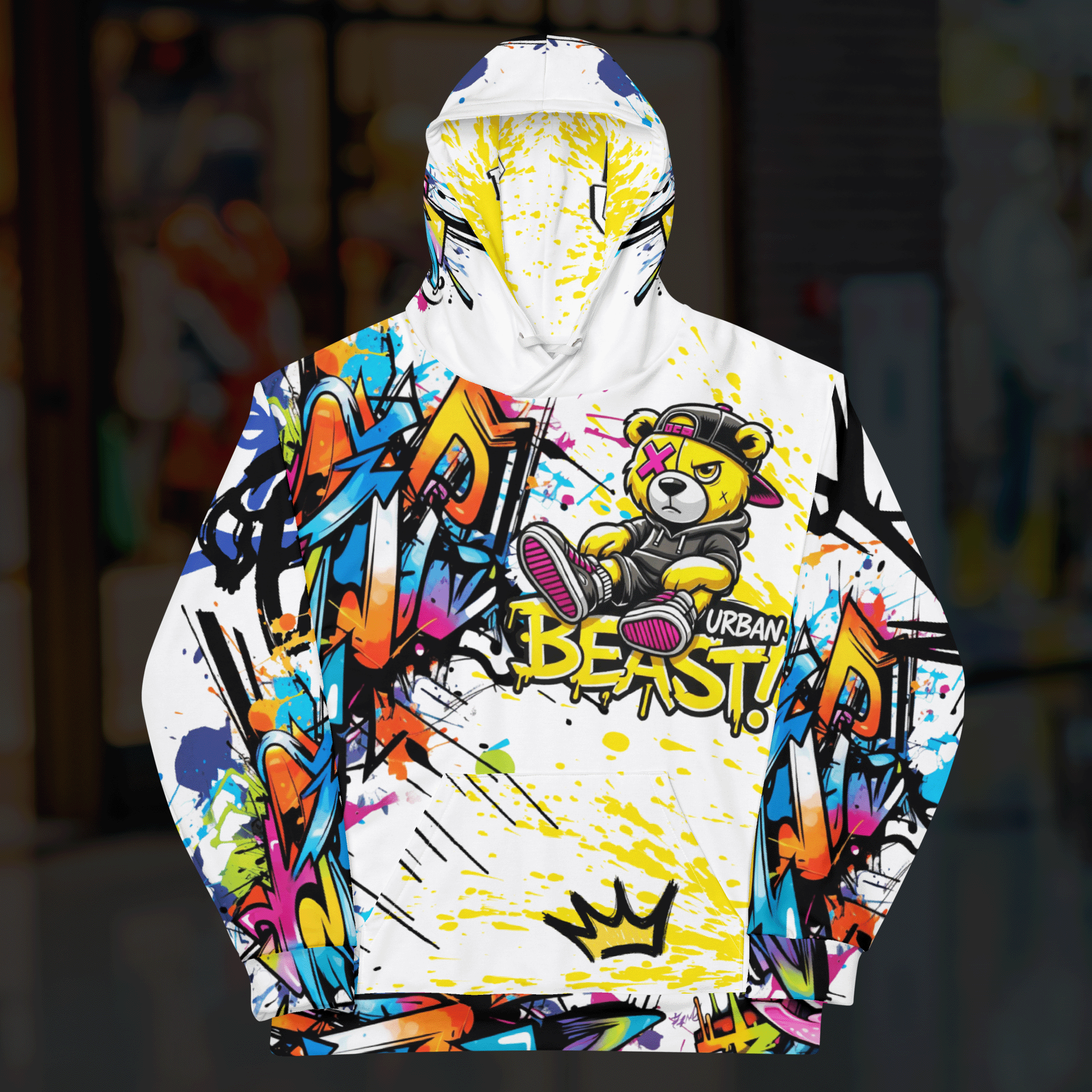 Graffiti Bear Streetwear Hoodie