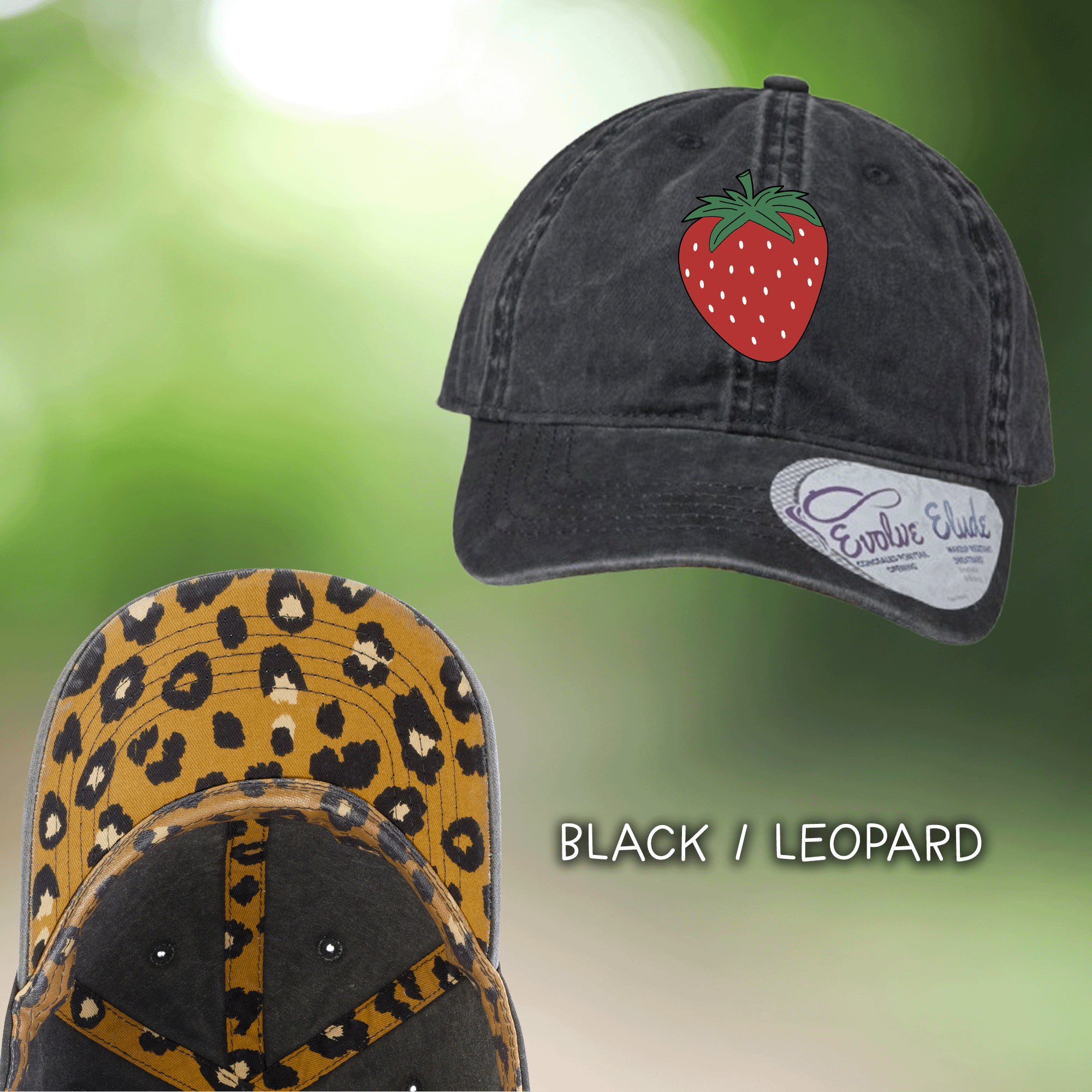 Women's Embroidered Strawberry Fashion Cassie Cap