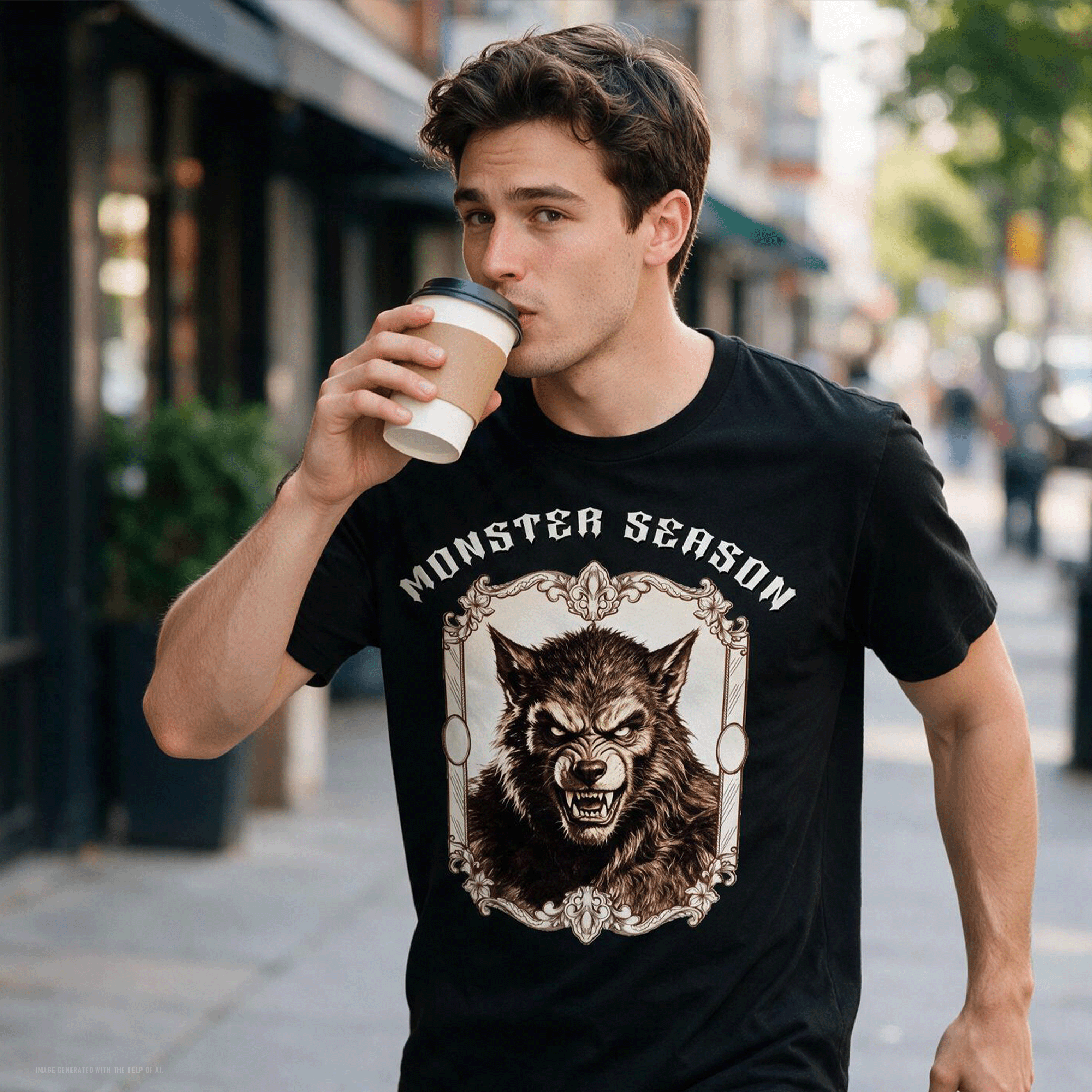 Vintage Werewolf Season Eco-friendly Tri-blend Tee