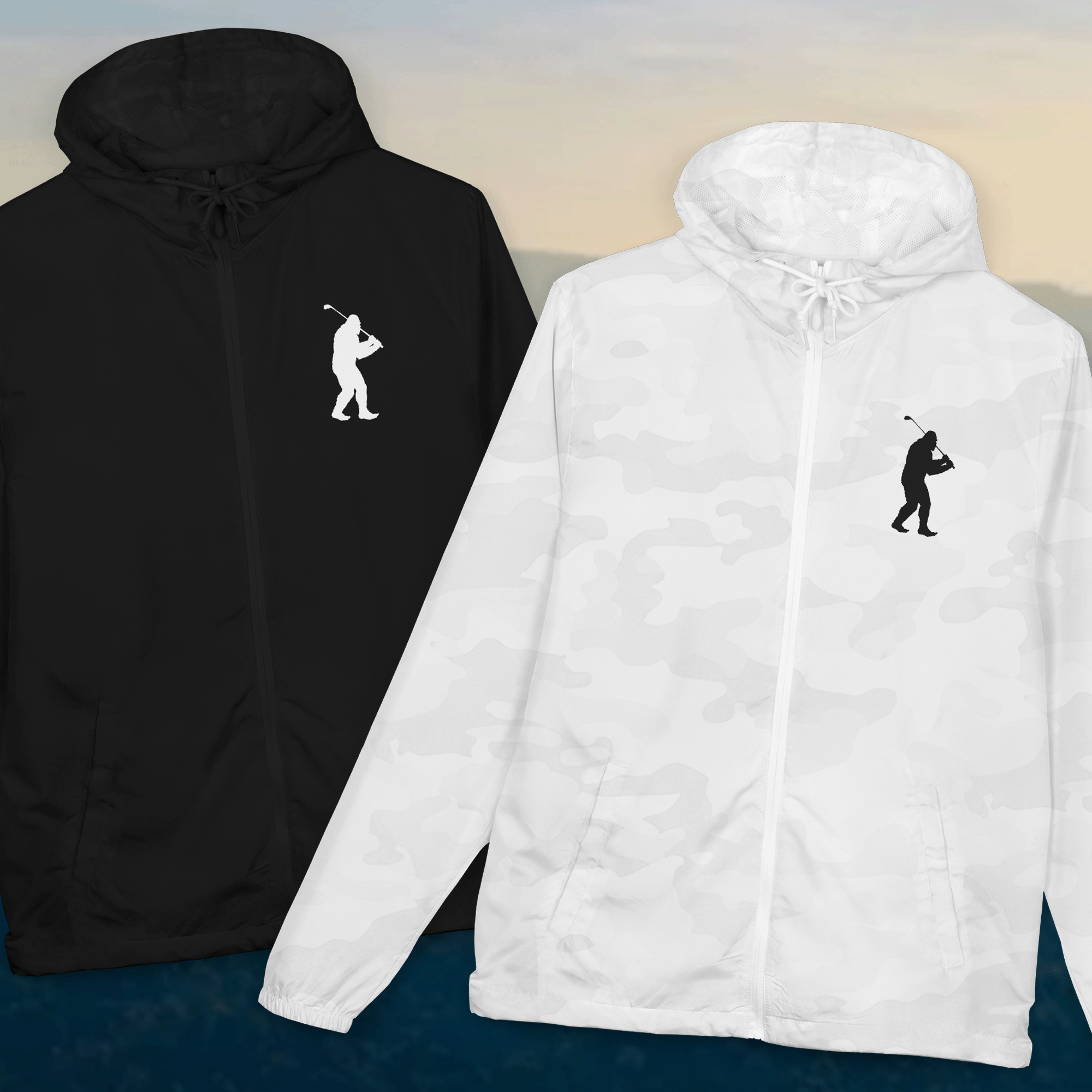 Bigfoot Golfer Unisex Full-Zip Windbreaker Jacket