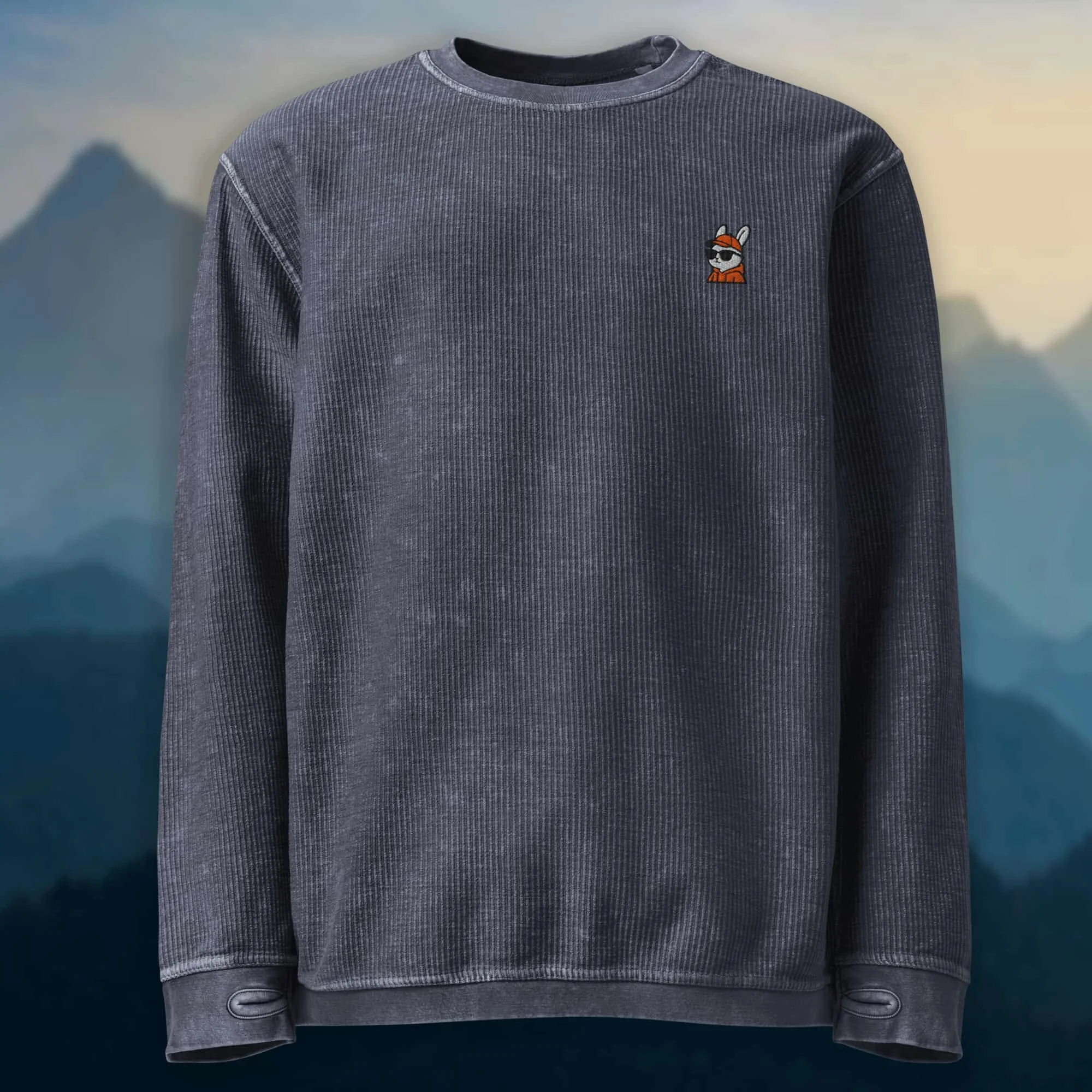 Orange Rabbit Comfy Cord Unisex Sweatshirt