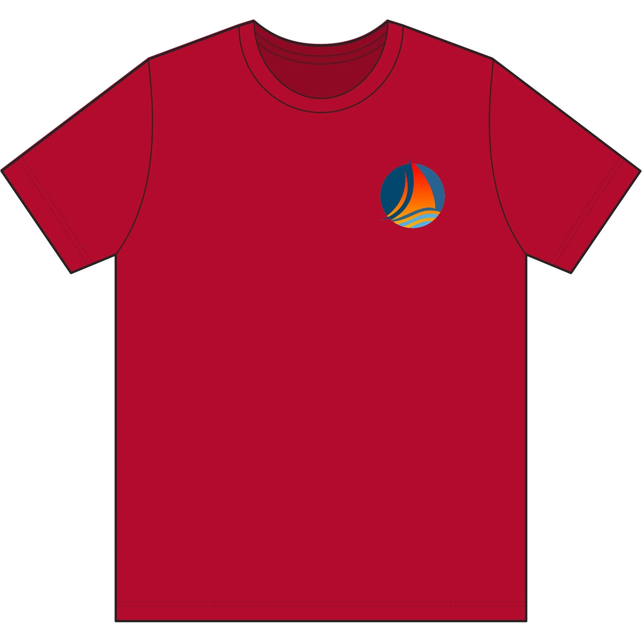 Sunset Sailboat PosiCharge Strive Tee