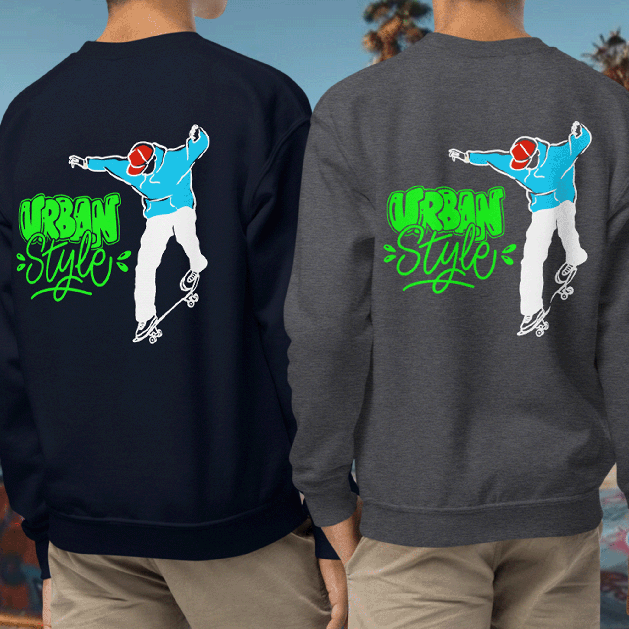 Skateboard Youth Crewneck Sweatshirt