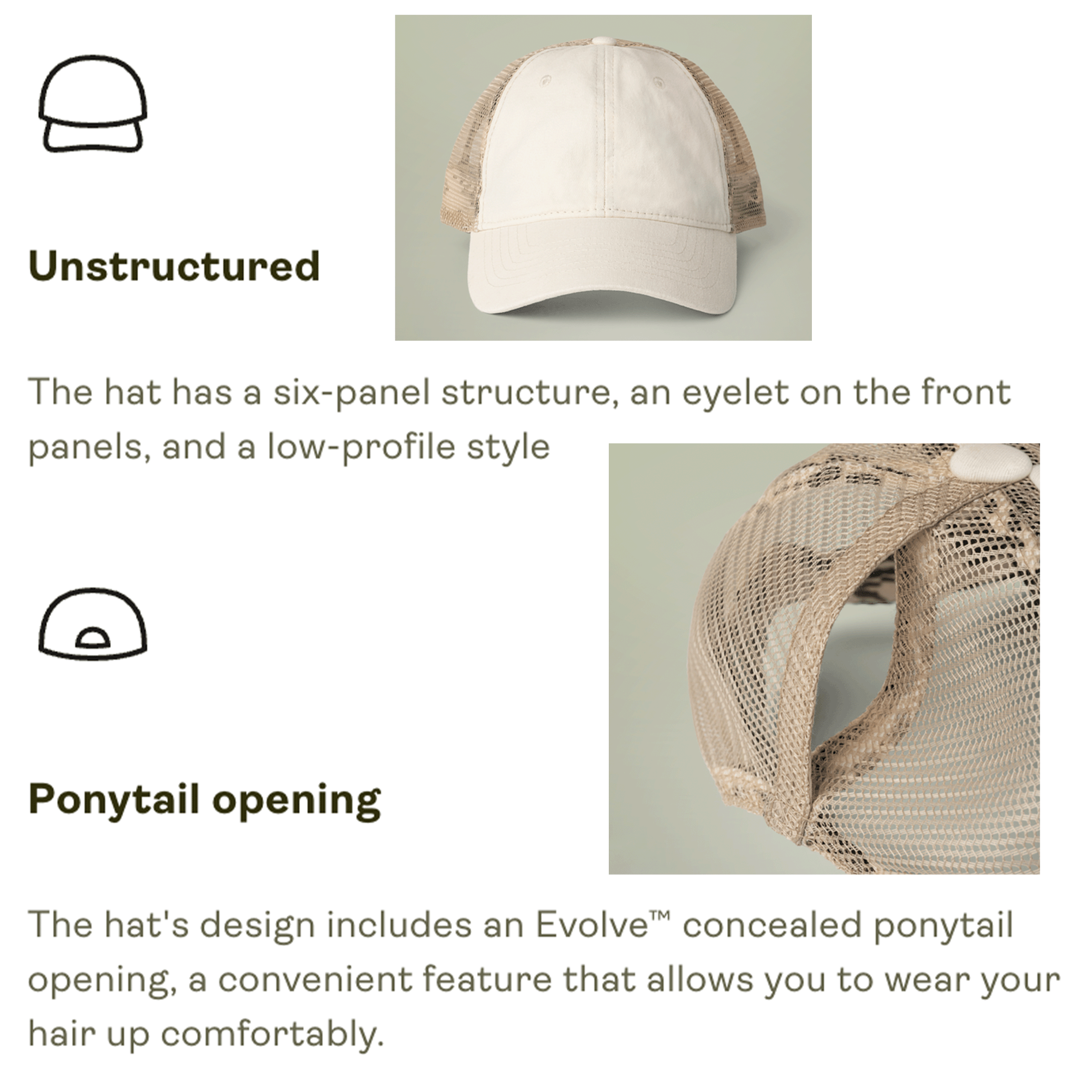 Women's Tennis Washed Mesh-Back TESS Cap