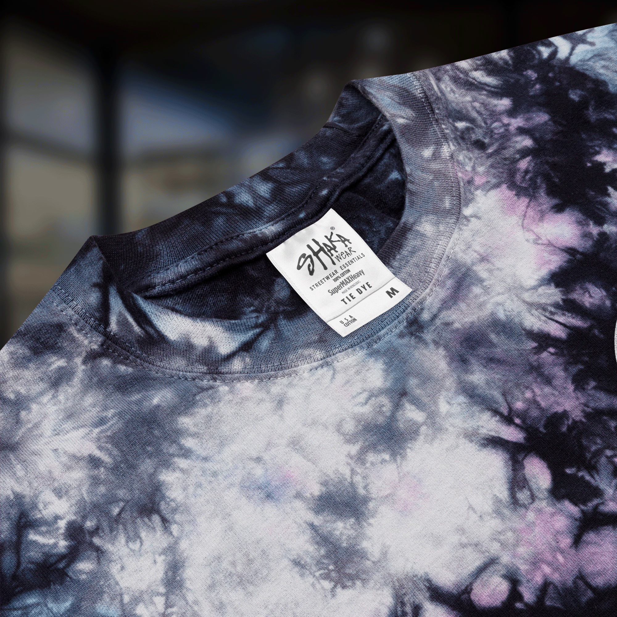 Embroidered Streetwear Smiley Tie-Dye T-Shirt