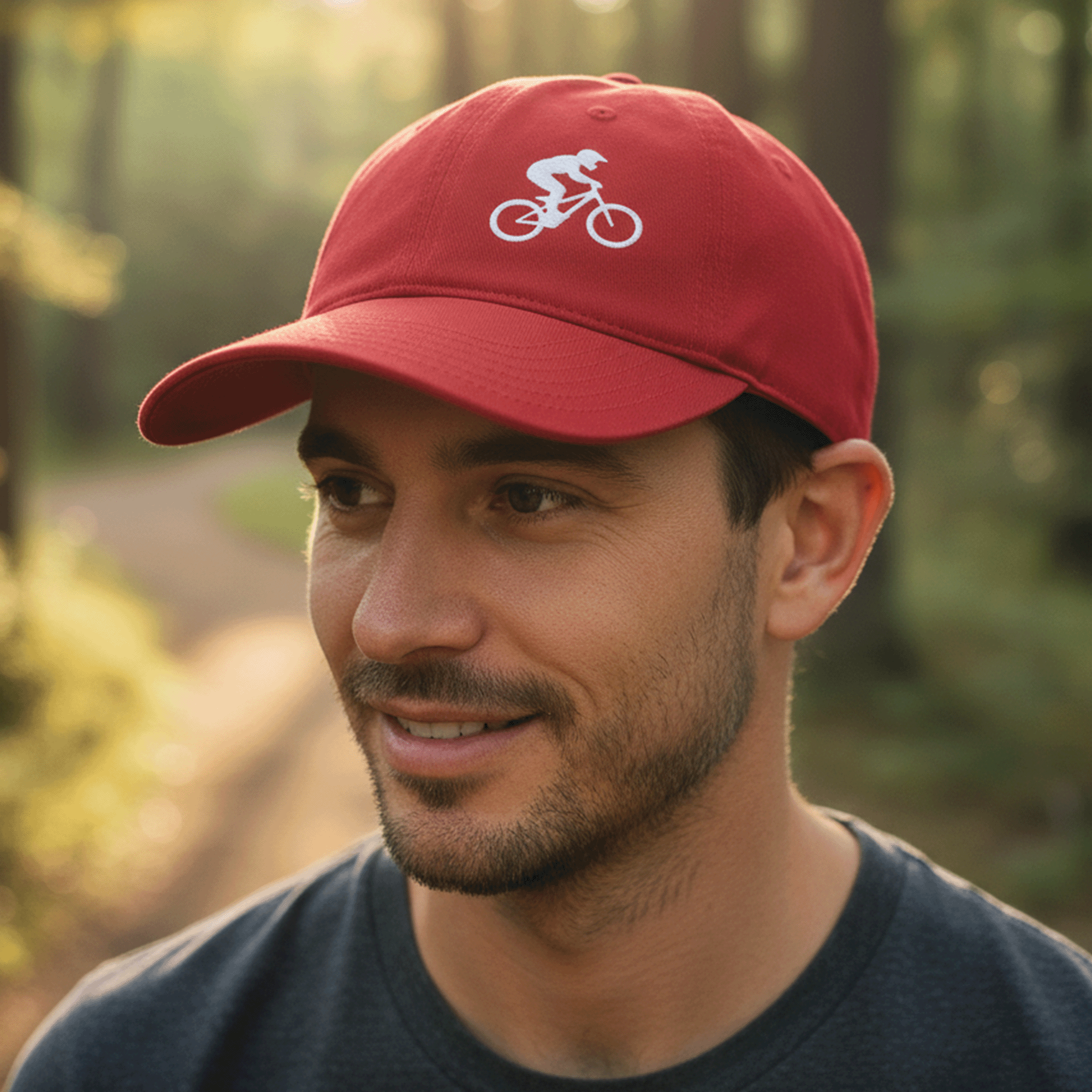 Embroidered Mountain Bike Low-profile Cap