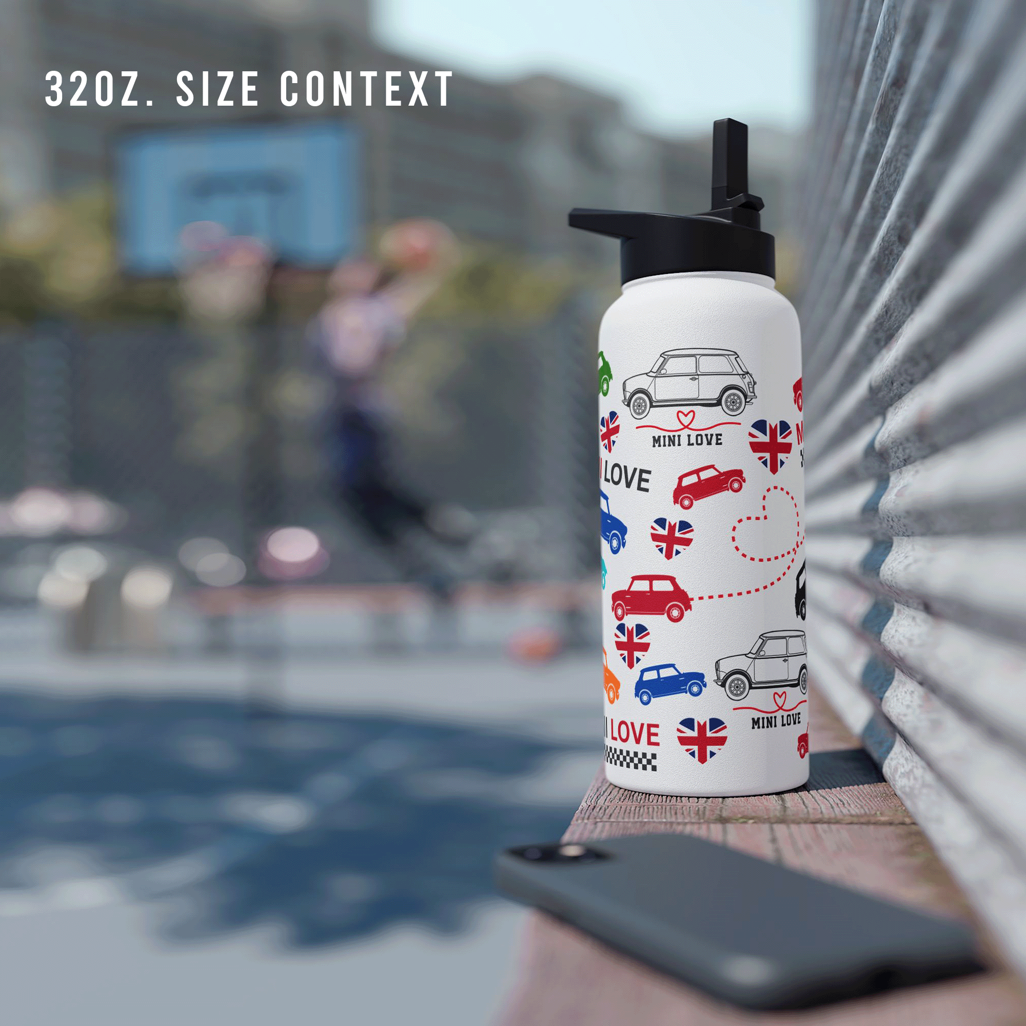 Mini Love Stainless Steel 32oz Stainless Water Bottle