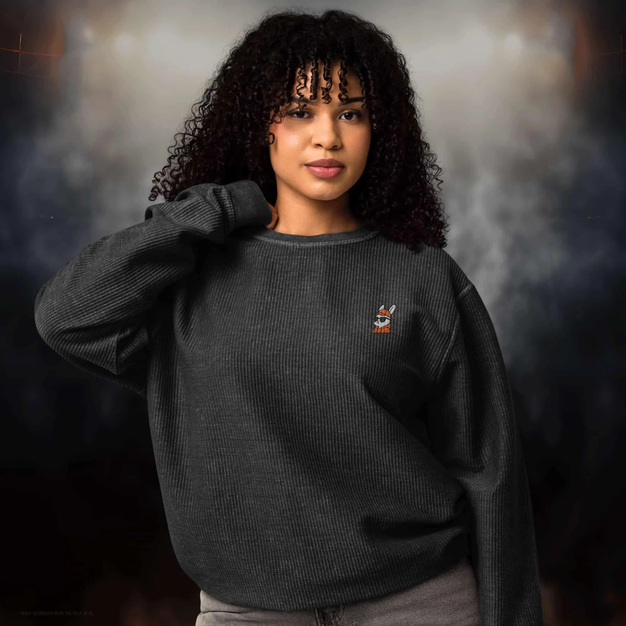 Orange Rabbit Comfy Cord Unisex Sweatshirt