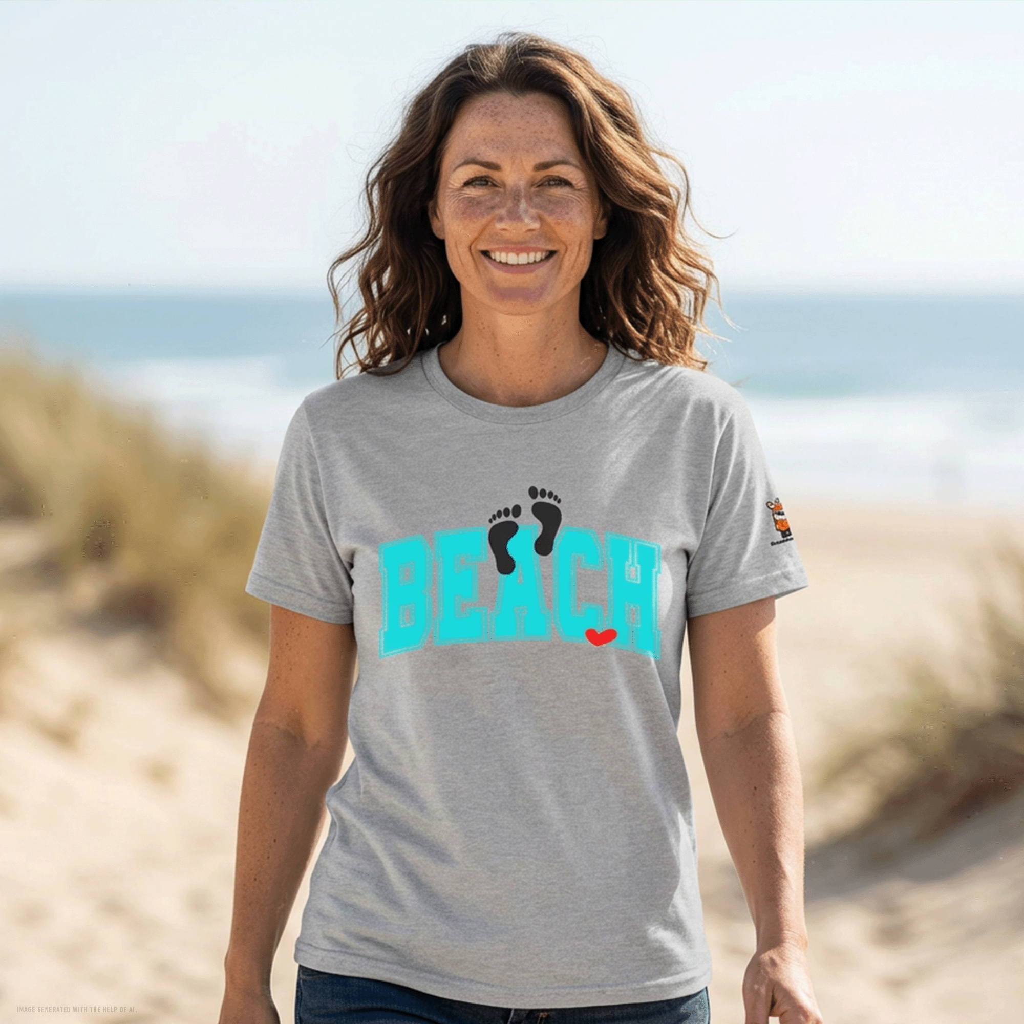 Beach Footprint Dryblend Tee
