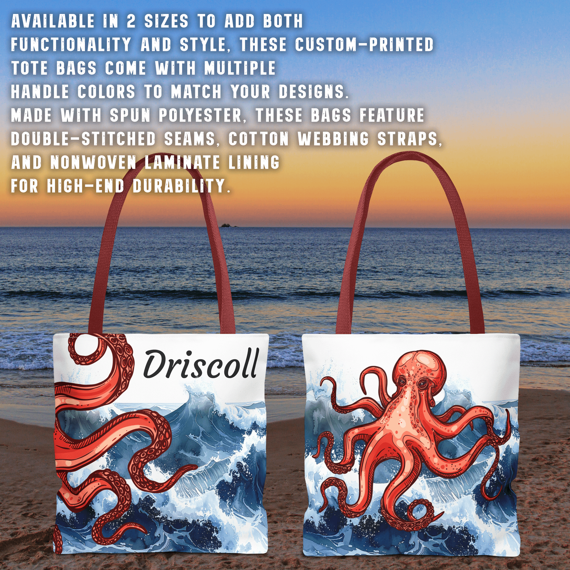 Octopus Ocean Beach Tote Bag