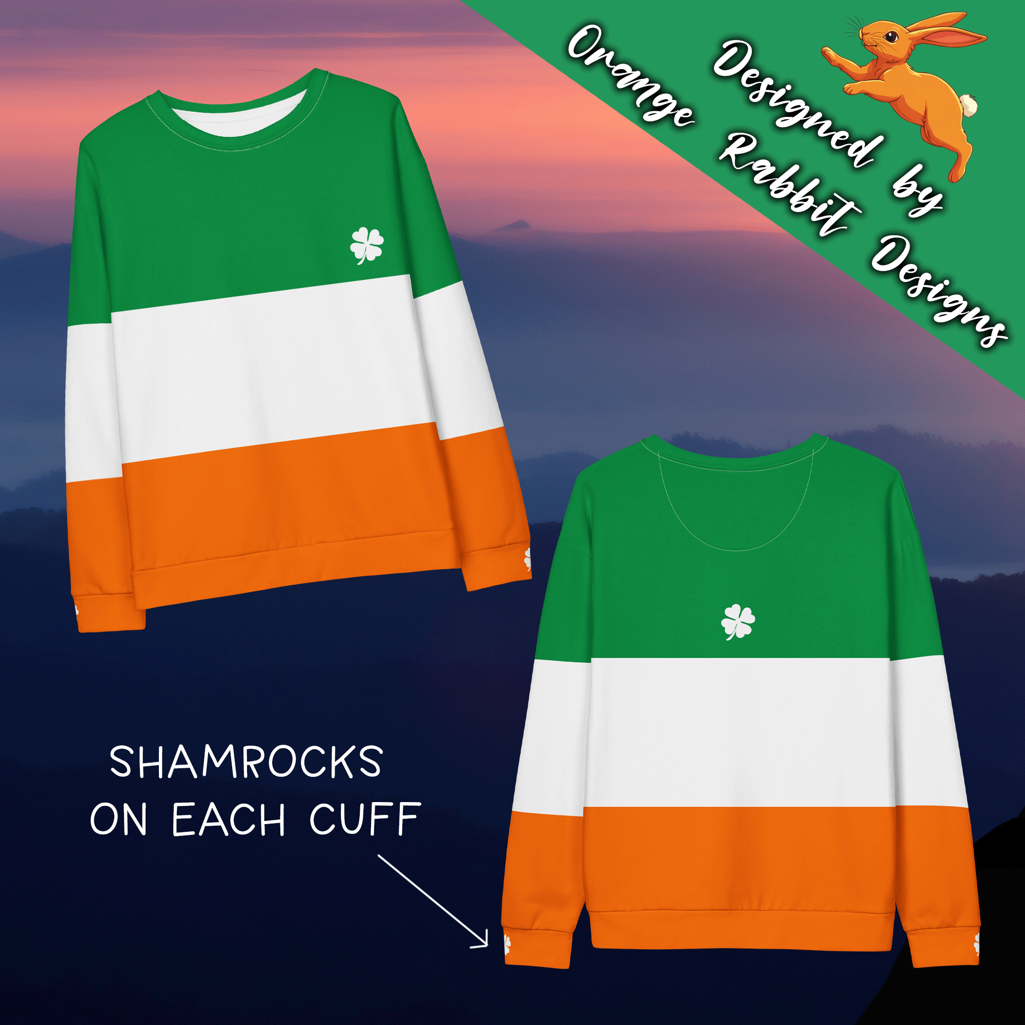 Irish Striped Cotton Sweatshirt