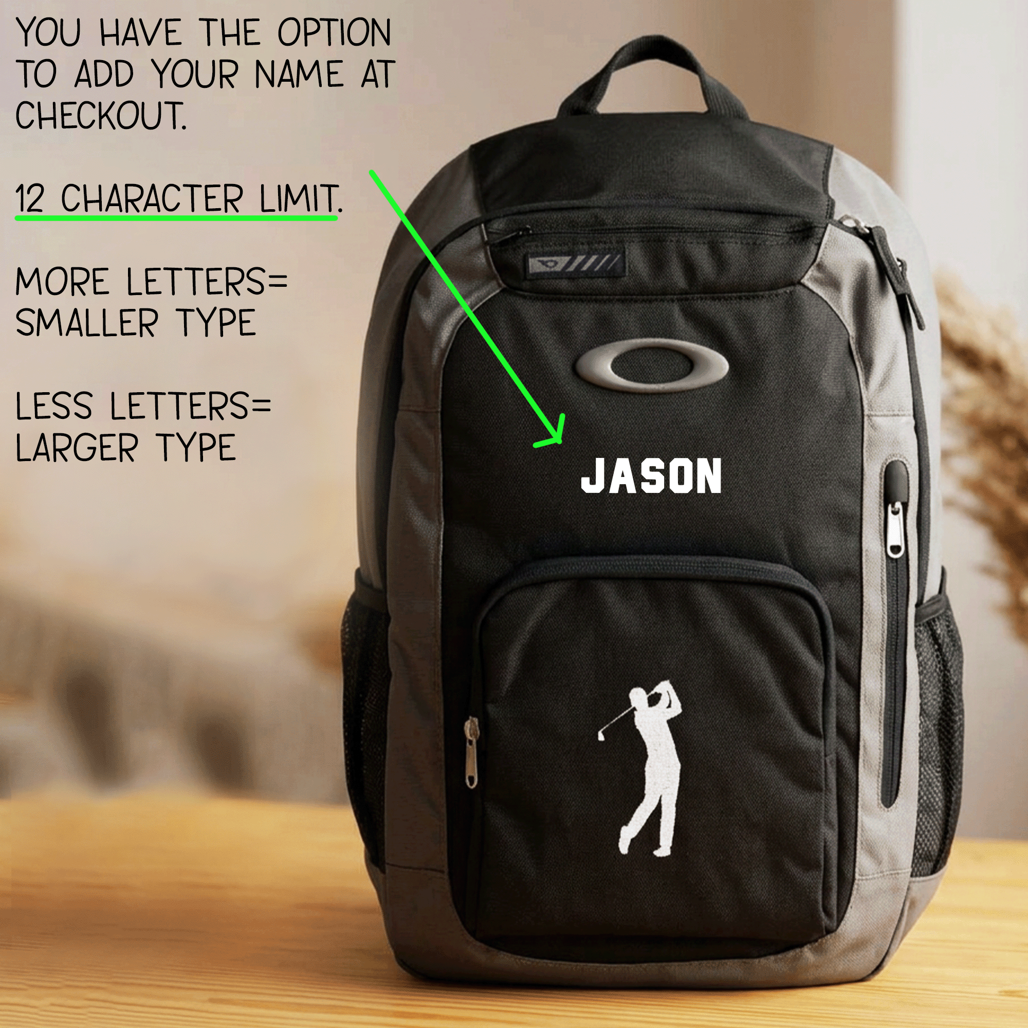 Embroidered Golf Silhouette Oakley 22L Enduro Daypack