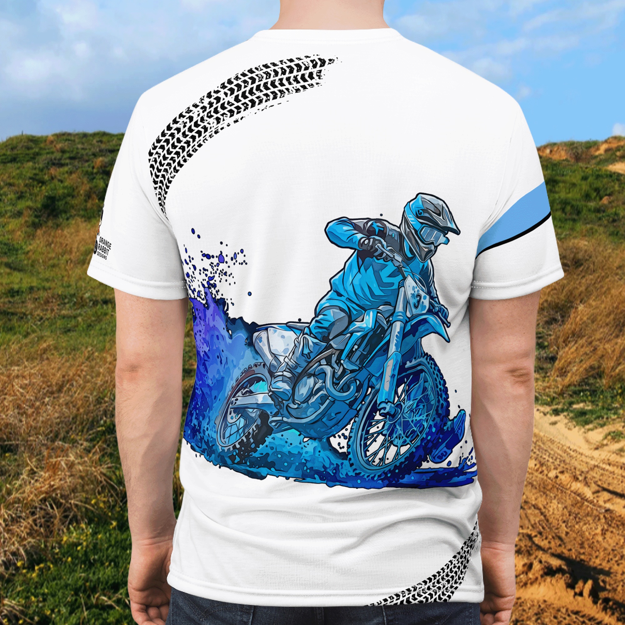 Motocross Rider Tire-Track Tee