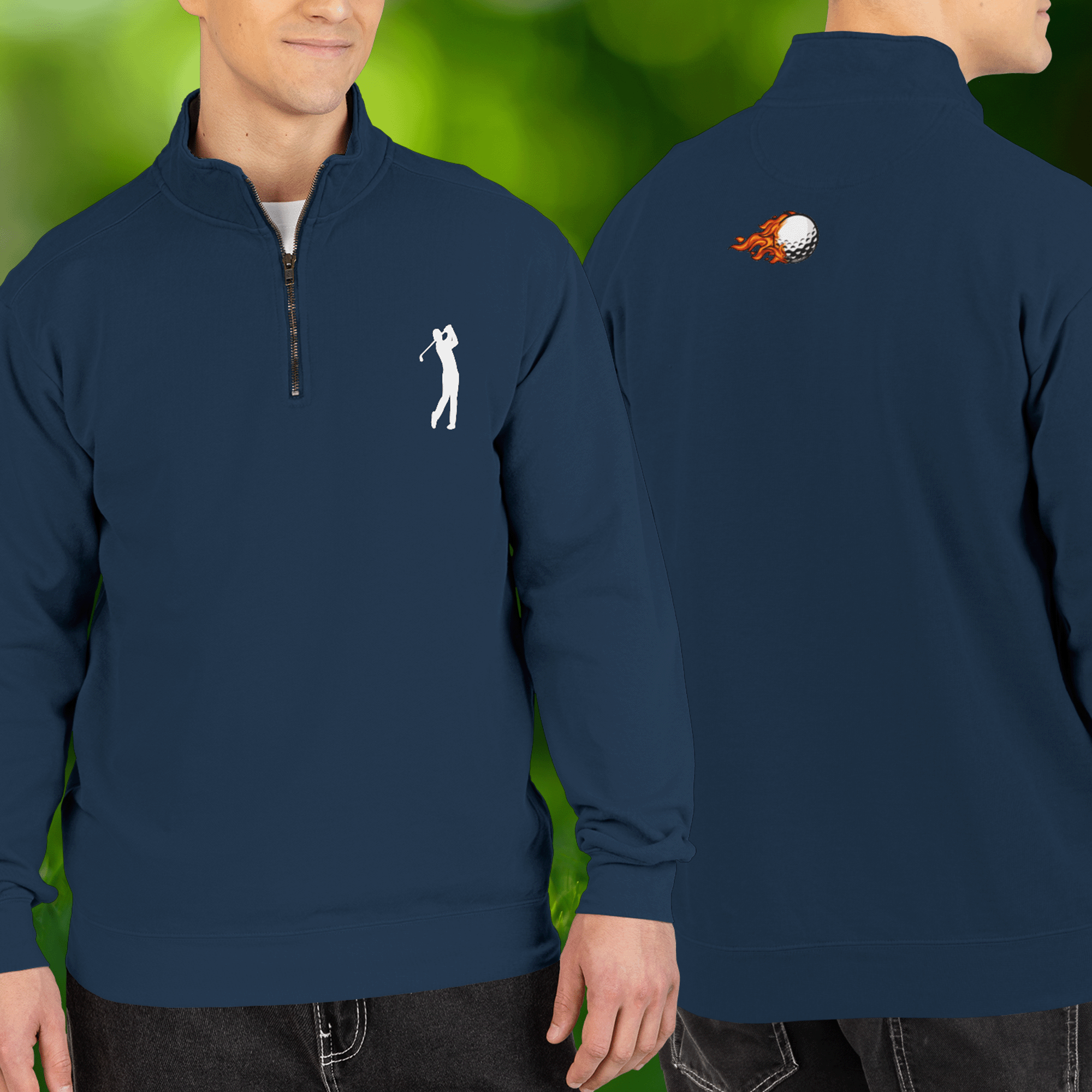 Men's Golf Quarter-Zip Comfort Colors Sweatshirt